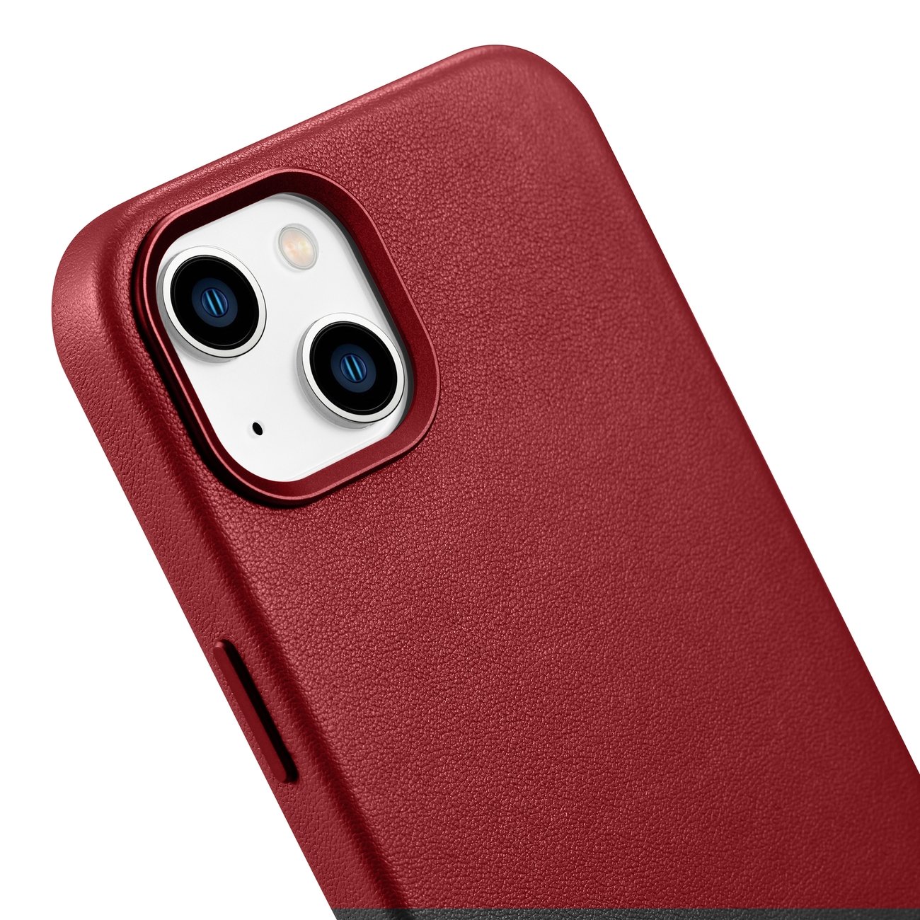 Pokrowiec etui skrzane iCarer Case Leather czerwone APPLE iPhone 14 Plus / 9