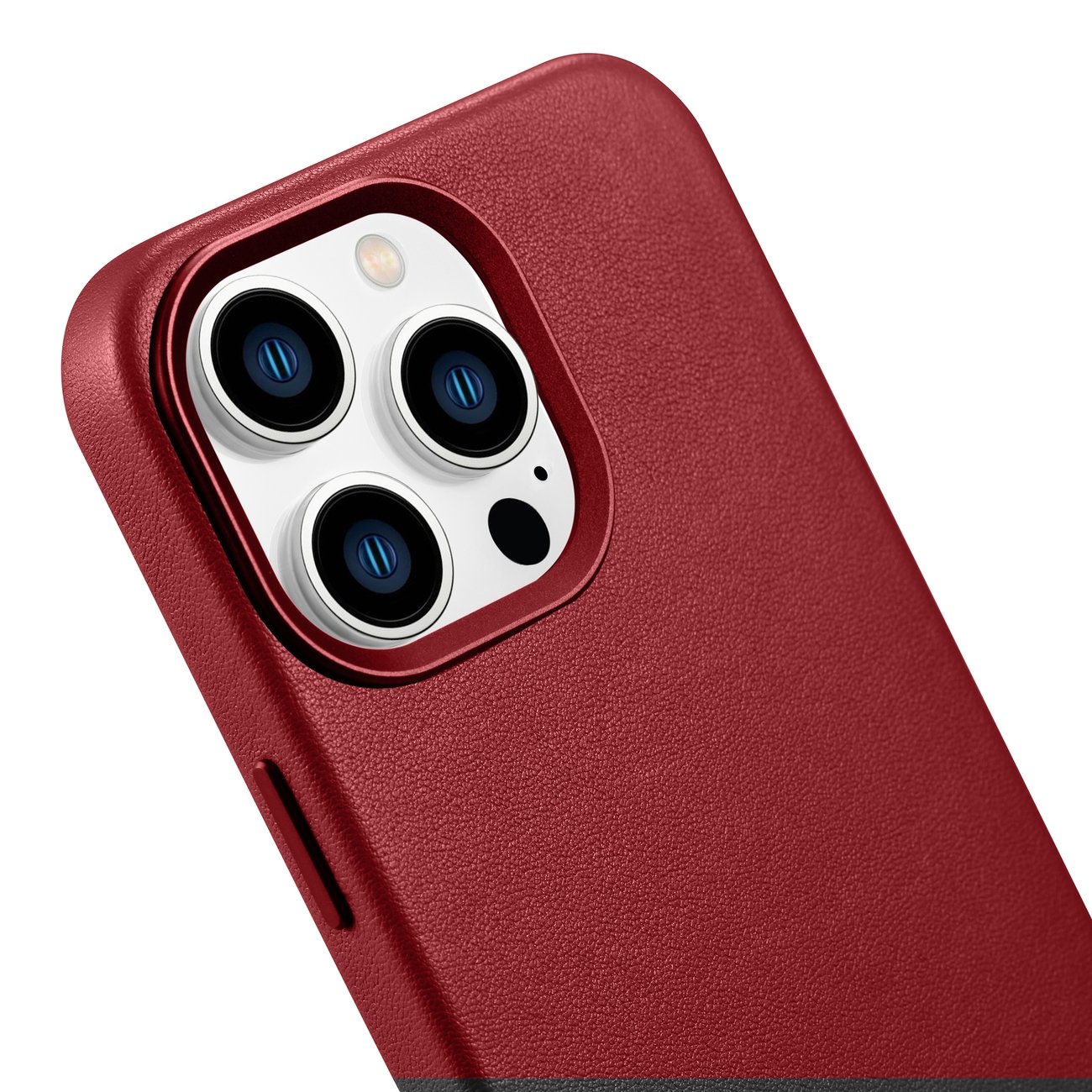 Pokrowiec etui skrzane iCarer Case Leather czerwone APPLE iPhone 14 Pro / 9