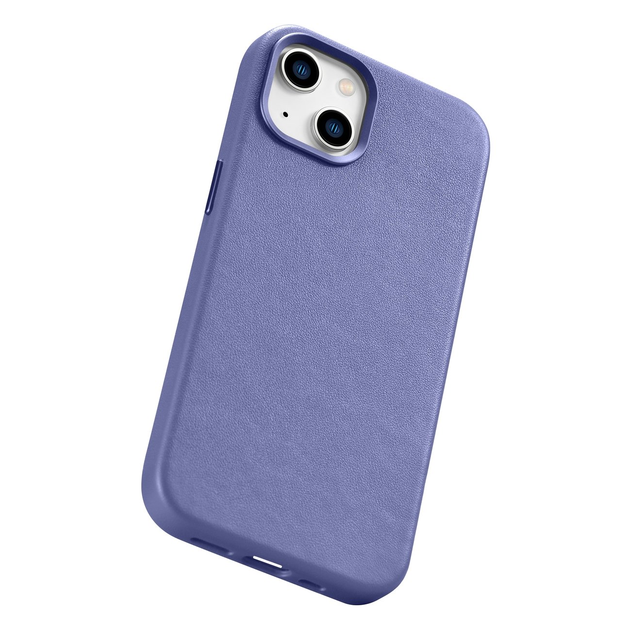 Pokrowiec etui skrzane iCarer Case Leather jasnofioletowe APPLE iPhone 14 Plus / 12