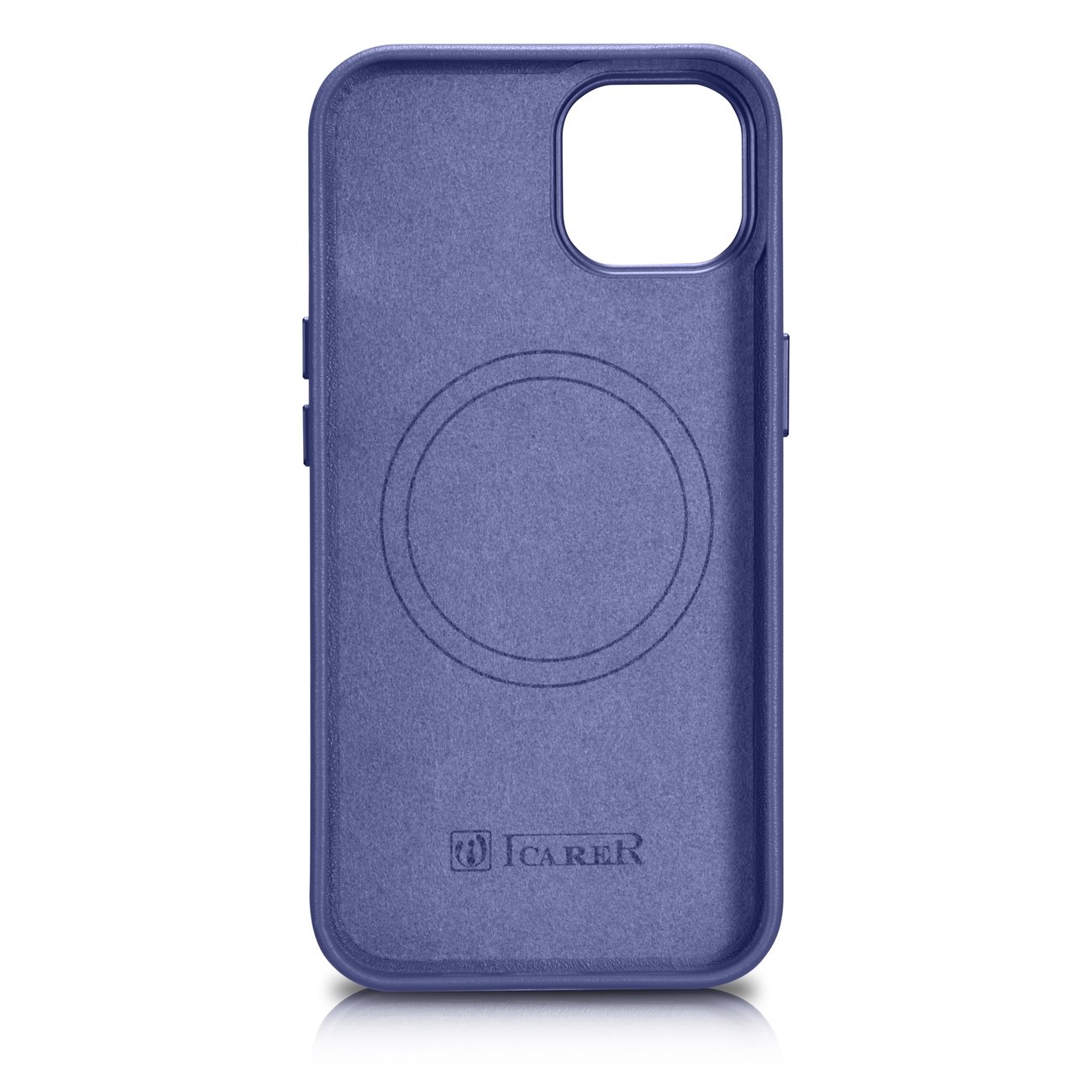 Pokrowiec etui skrzane iCarer Case Leather jasnofioletowe APPLE iPhone 14 Plus / 3