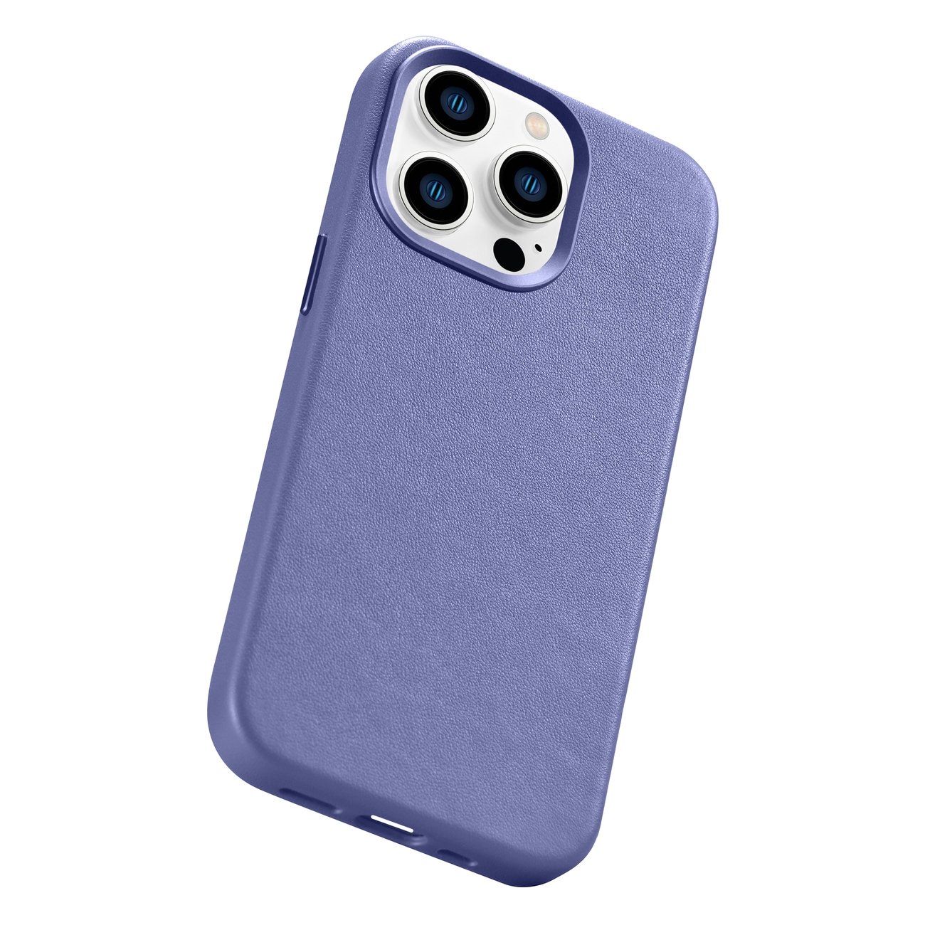 Pokrowiec etui skrzane iCarer Case Leather jasnofioletowe APPLE iPhone 14 Pro / 12