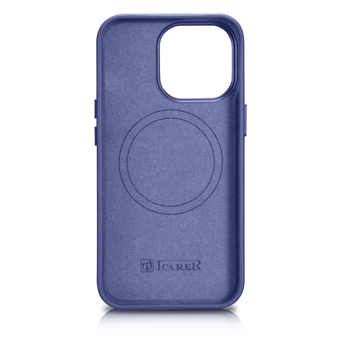 Pokrowiec etui skrzane iCarer Case Leather jasnofioletowe APPLE iPhone 14 Pro / 3