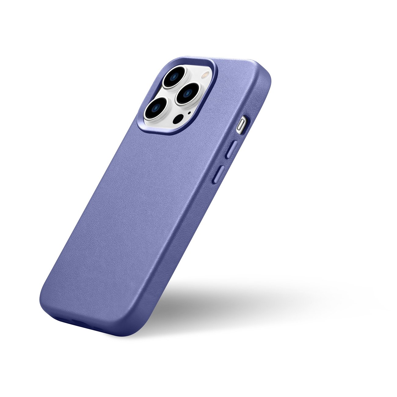 Pokrowiec etui skrzane iCarer Case Leather jasnofioletowe APPLE iPhone 14 Pro Max / 8