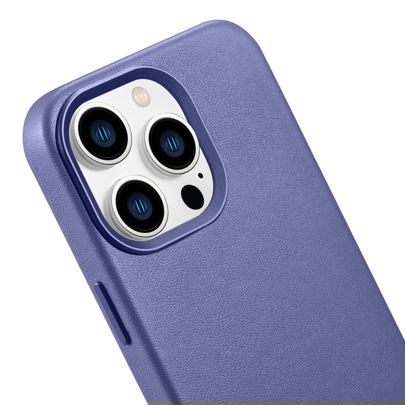 Pokrowiec etui skrzane iCarer Case Leather jasnofioletowe APPLE iPhone 14 Pro Max / 9