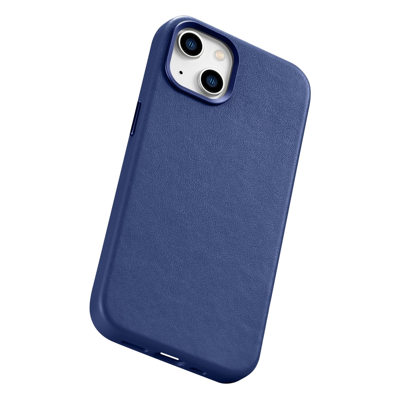 Pokrowiec etui skrzane iCarer Case Leather niebieskie APPLE iPhone 14 / 11