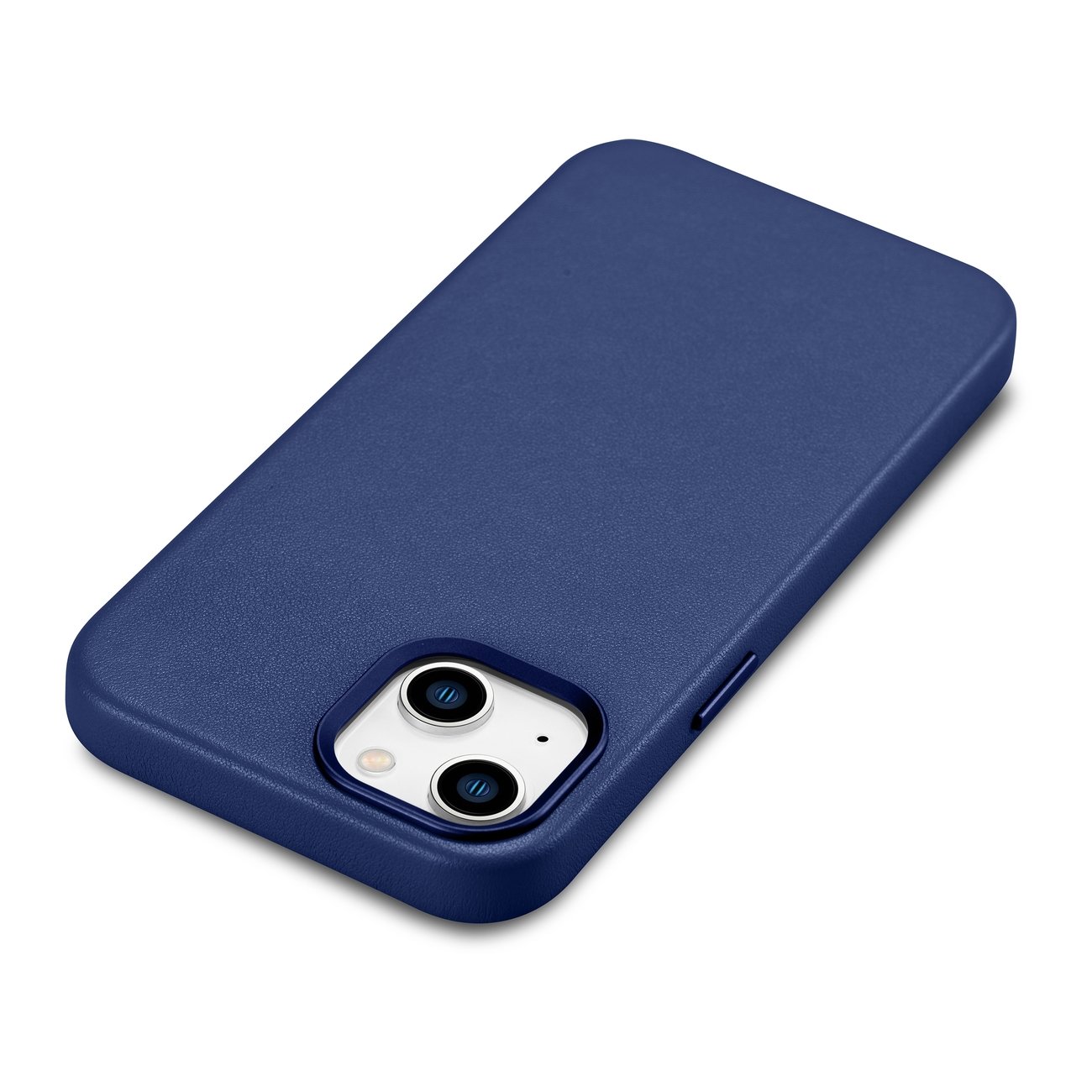 Pokrowiec etui skrzane iCarer Case Leather niebieskie APPLE iPhone 14 Plus / 11