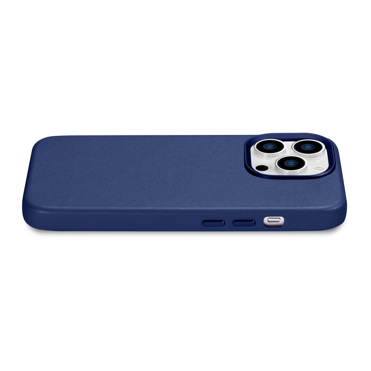 Pokrowiec etui skrzane iCarer Case Leather niebieskie APPLE iPhone 14 Pro / 10