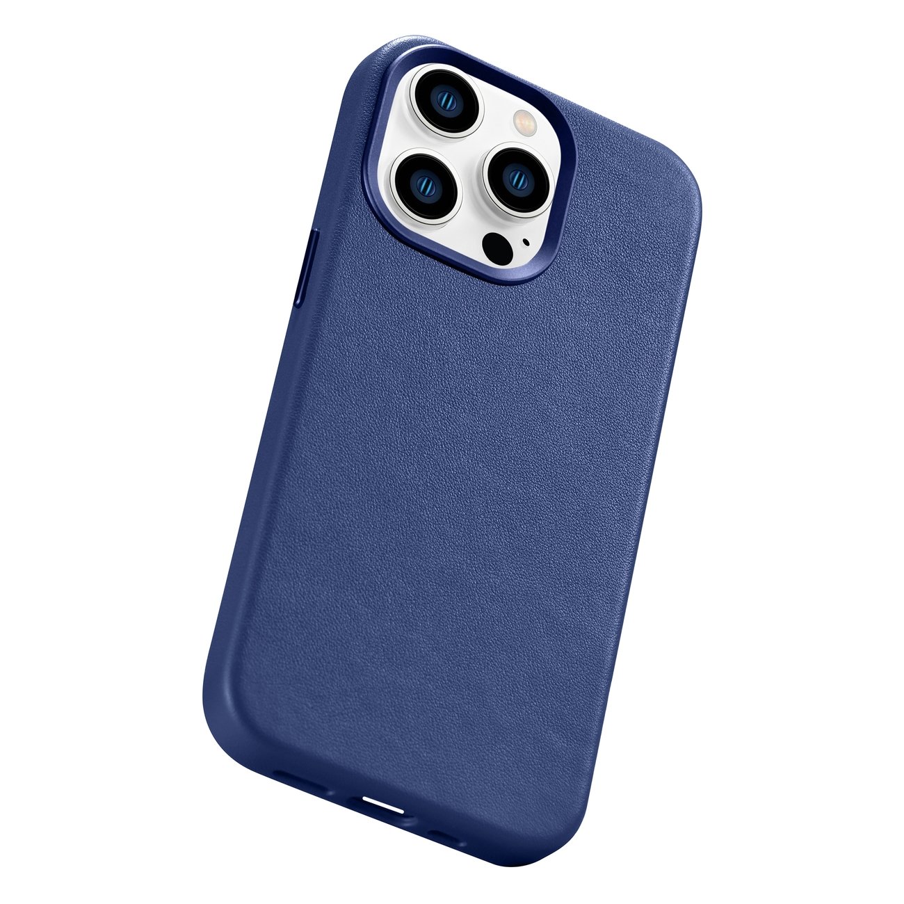 Pokrowiec etui skrzane iCarer Case Leather niebieskie APPLE iPhone 14 Pro / 11