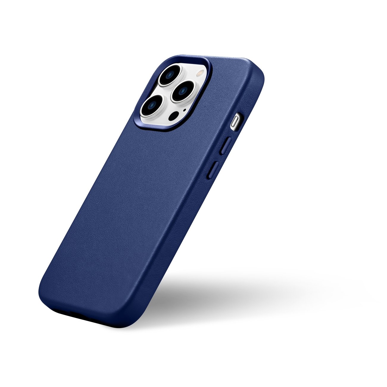 Pokrowiec etui skrzane iCarer Case Leather niebieskie APPLE iPhone 14 Pro / 8