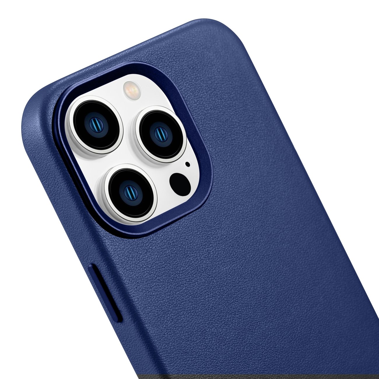 Pokrowiec etui skrzane iCarer Case Leather niebieskie APPLE iPhone 14 Pro / 9