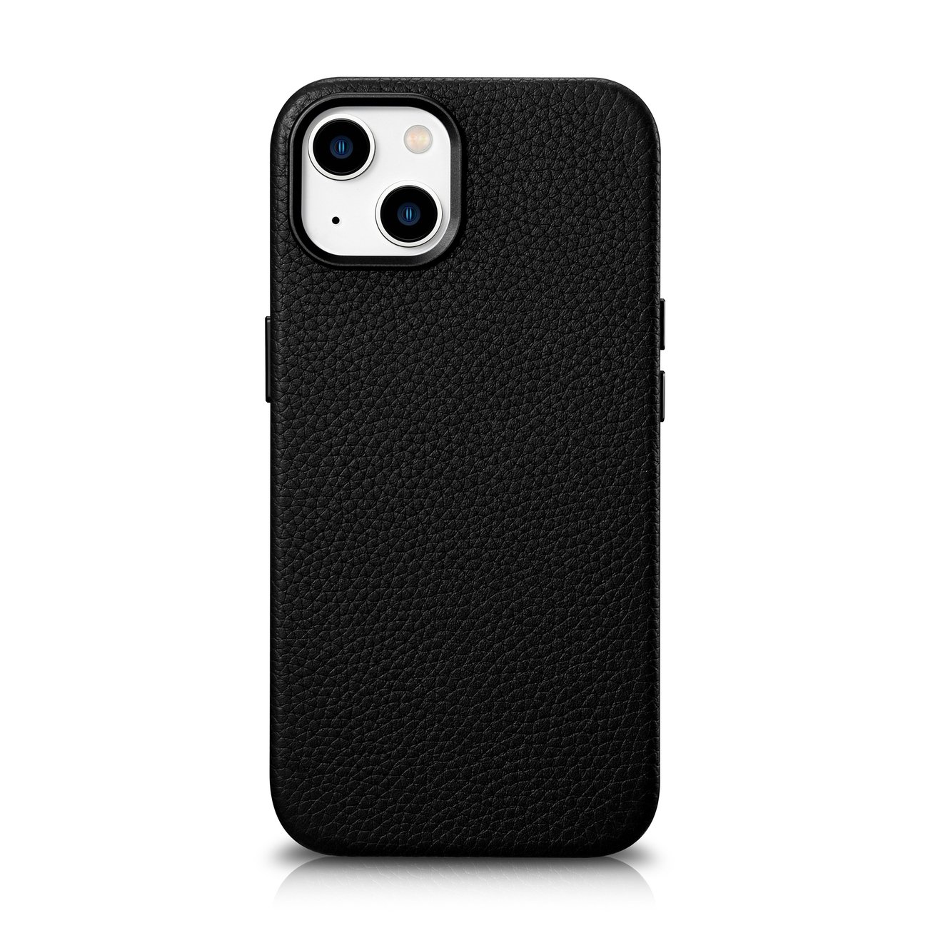 Pokrowiec etui skrzane iCarer Litchi Premium Leather Case czarne APPLE iPhone 14