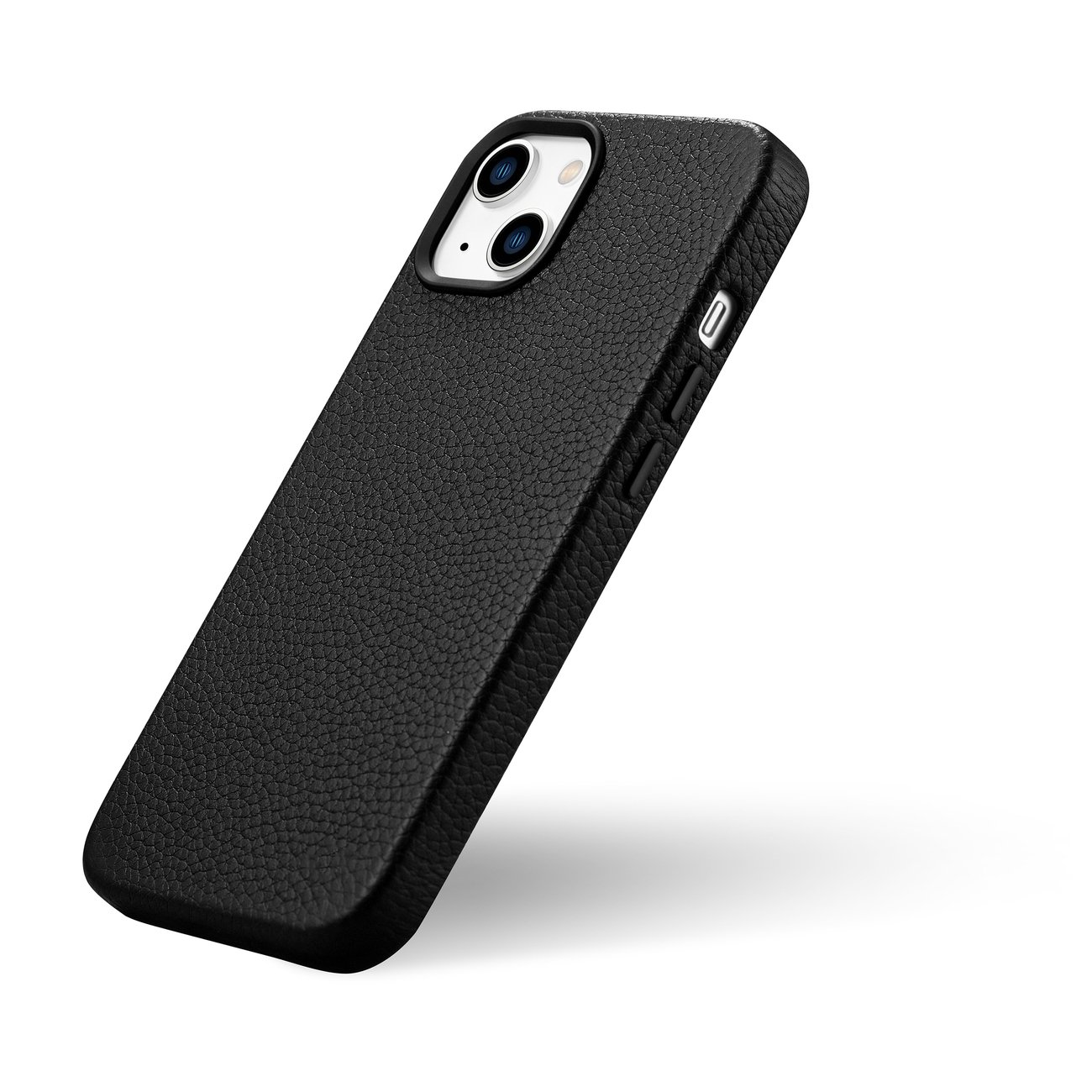 Pokrowiec etui skrzane iCarer Litchi Premium Leather Case czarne APPLE iPhone 14 / 9