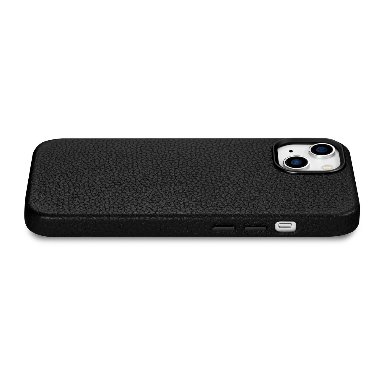 Pokrowiec etui skrzane iCarer Litchi Premium Leather Case czarne APPLE iPhone 14 Plus / 11