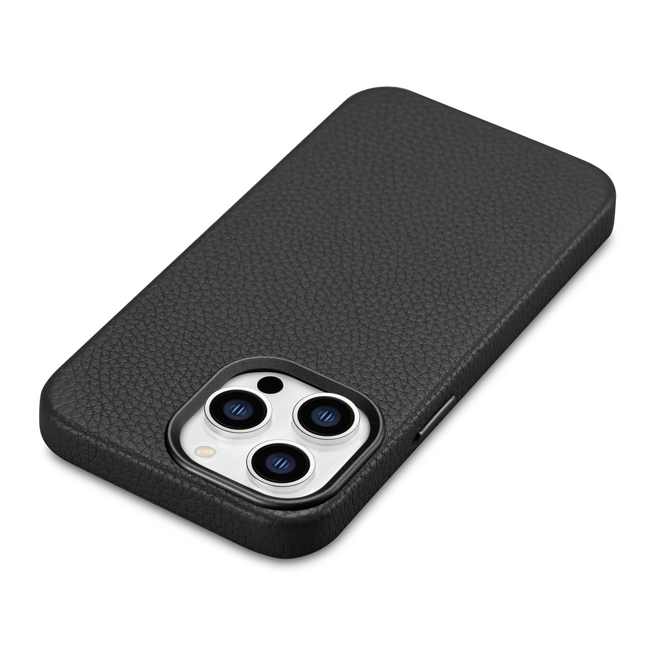 Pokrowiec etui skrzane iCarer Litchi Premium Leather Case czarne APPLE iPhone 14 Pro / 11