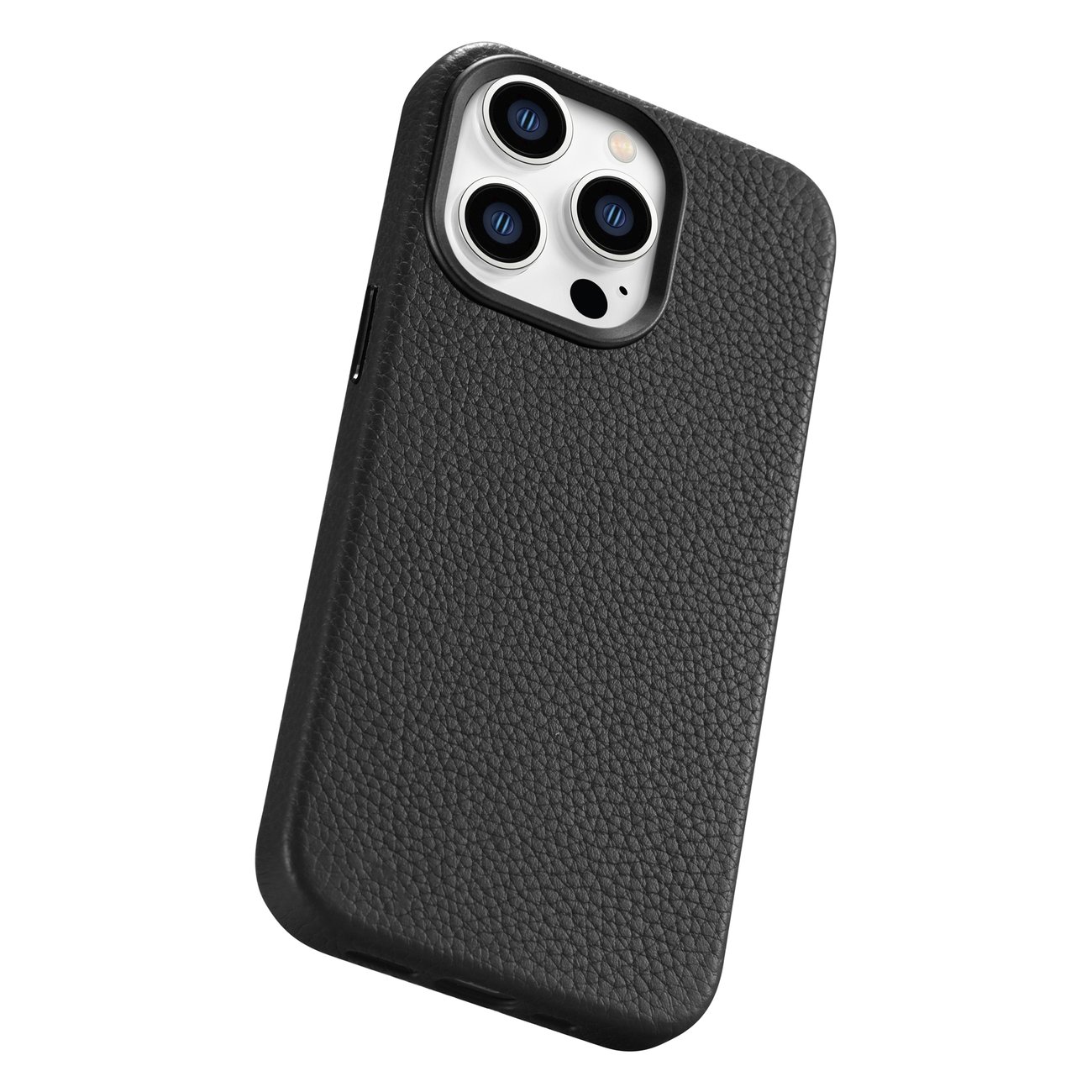 Pokrowiec etui skrzane iCarer Litchi Premium Leather Case czarne APPLE iPhone 14 Pro / 12
