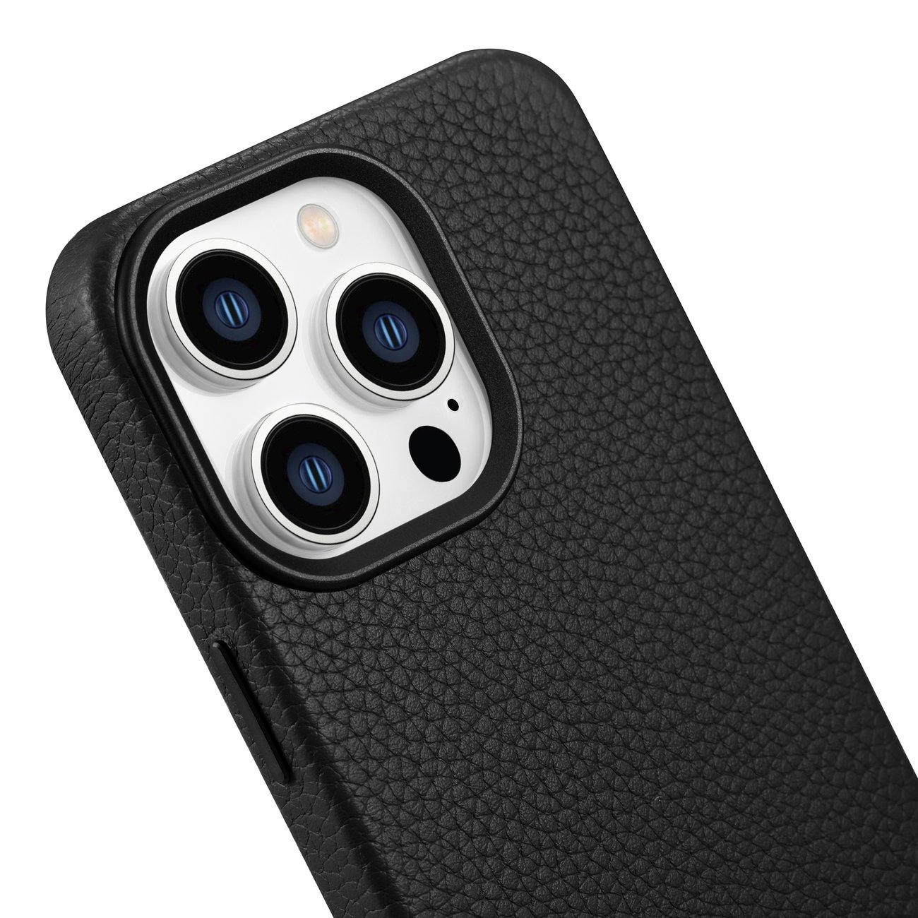 Pokrowiec etui skrzane iCarer Litchi Premium Leather Case czarne APPLE iPhone 14 Pro Max / 10