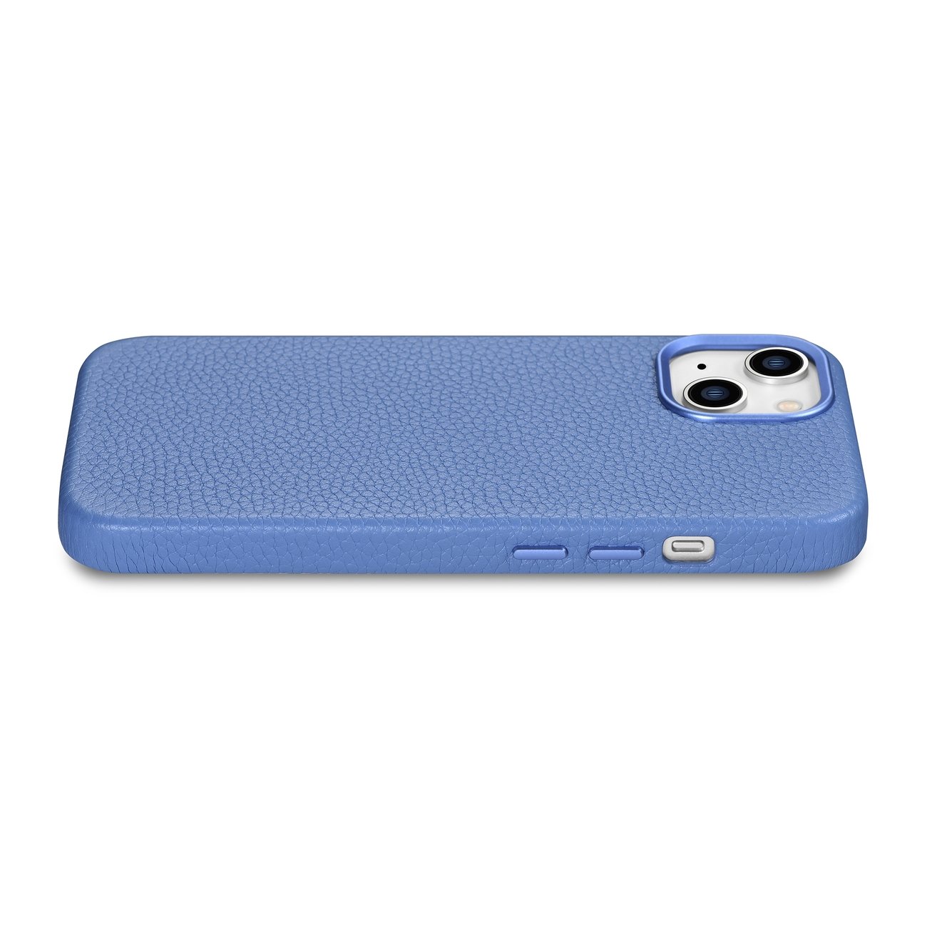 Pokrowiec etui skrzane iCarer Litchi Premium Leather Case jasnoniebieskie APPLE iPhone 14 / 11