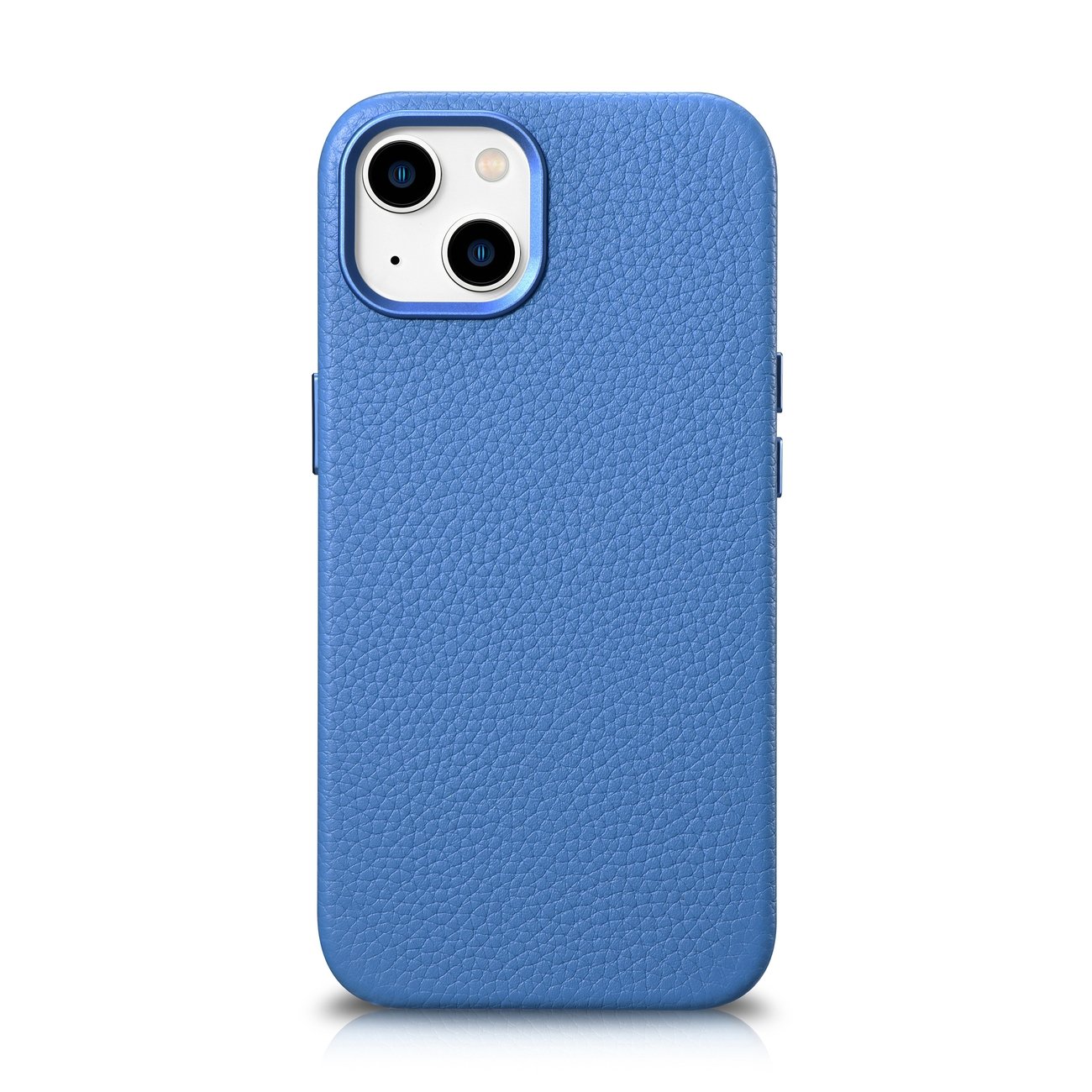 Pokrowiec etui skrzane iCarer Litchi Premium Leather Case jasnoniebieskie APPLE iPhone 14 Plus