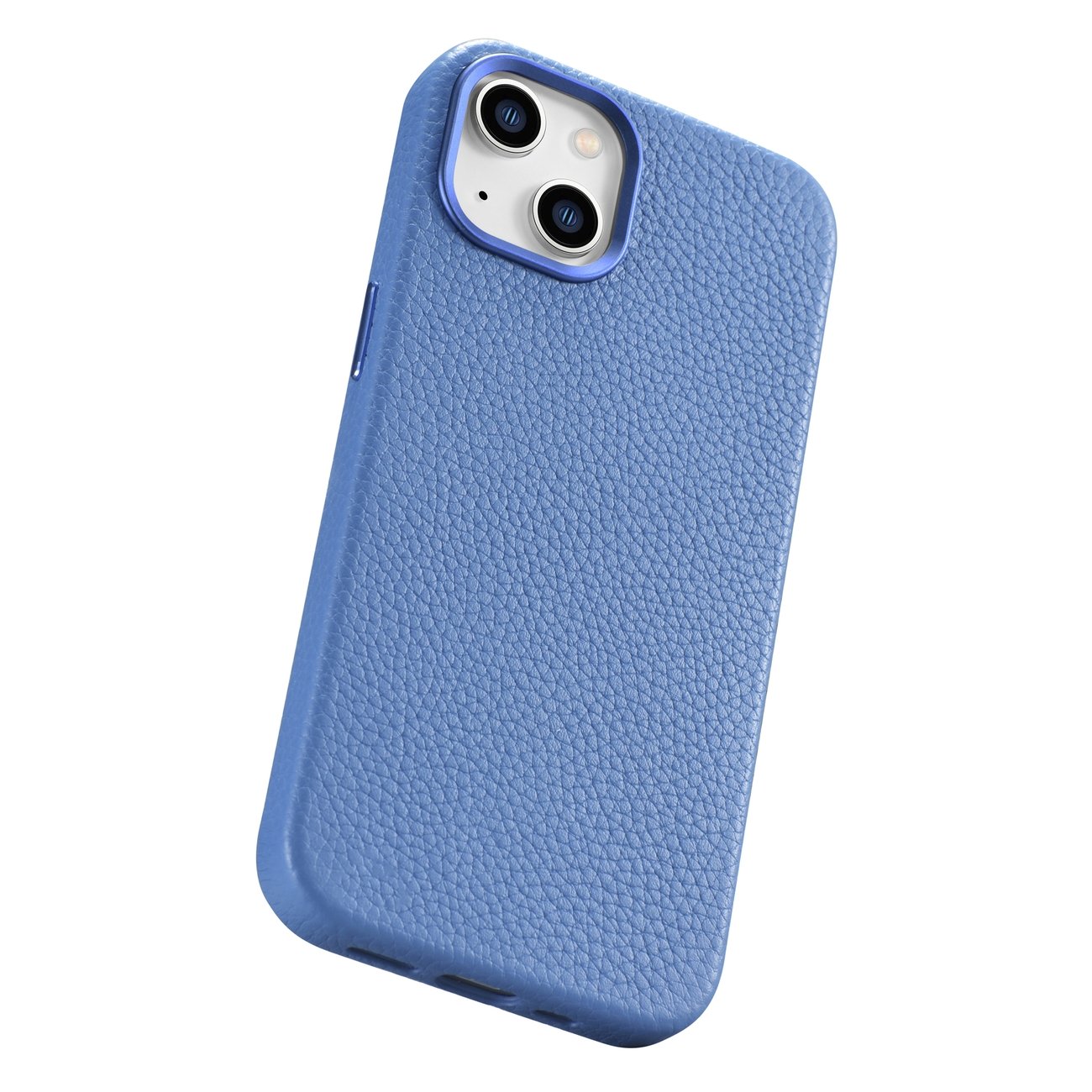 Pokrowiec etui skrzane iCarer Litchi Premium Leather Case jasnoniebieskie APPLE iPhone 14 Plus / 12