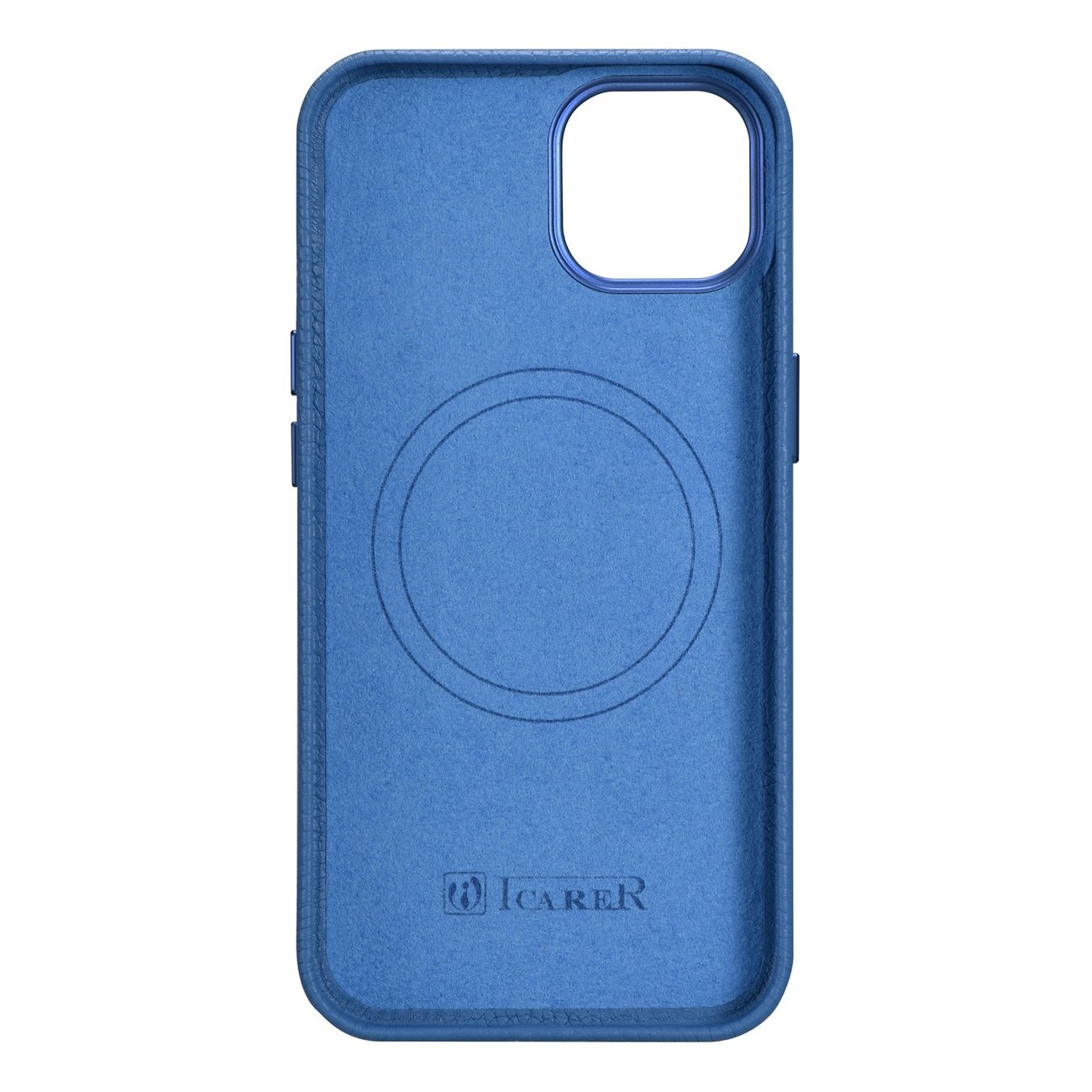 Pokrowiec etui skrzane iCarer Litchi Premium Leather Case jasnoniebieskie APPLE iPhone 14 Plus / 3