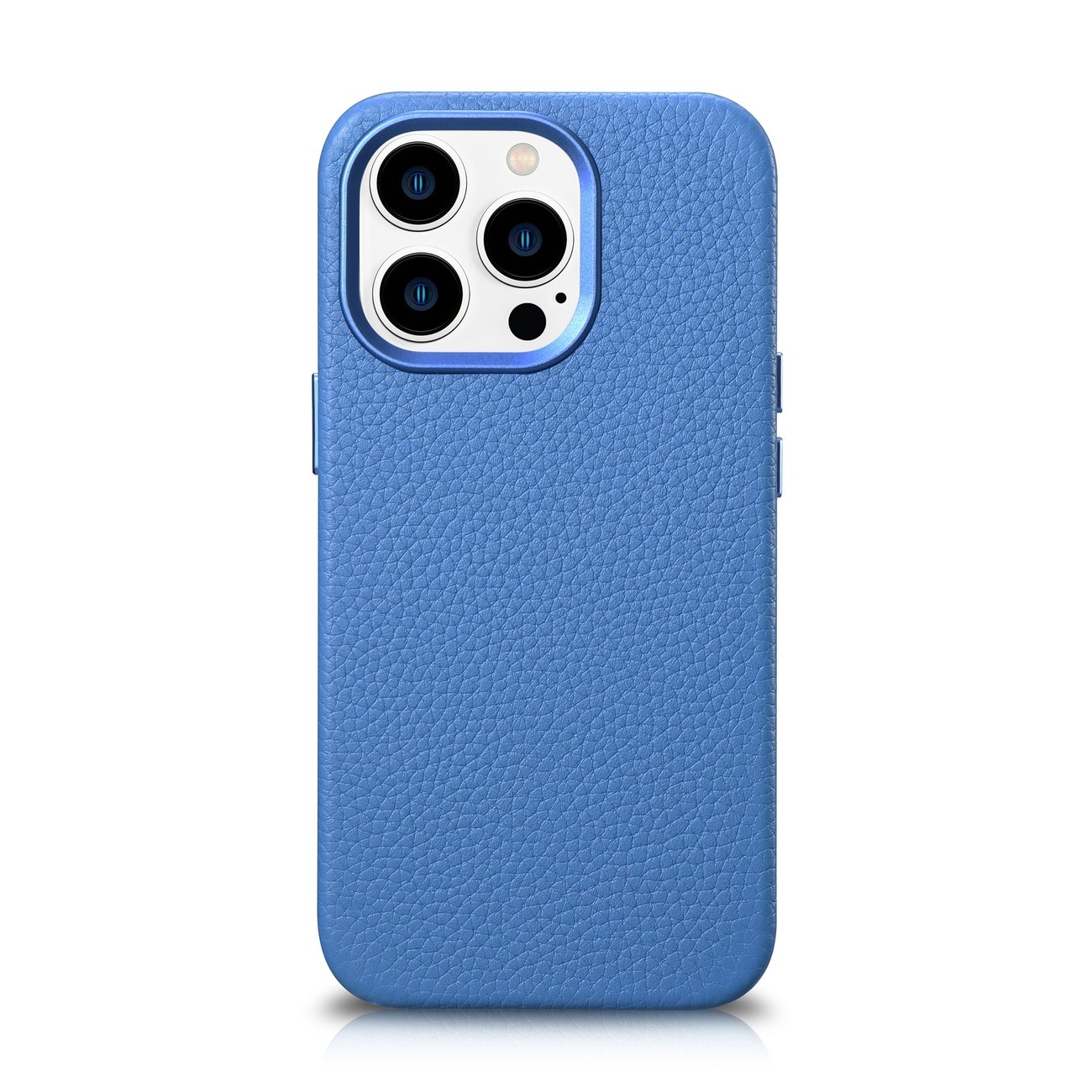 Pokrowiec etui skrzane iCarer Litchi Premium Leather Case jasnoniebieskie APPLE iPhone 14 Pro