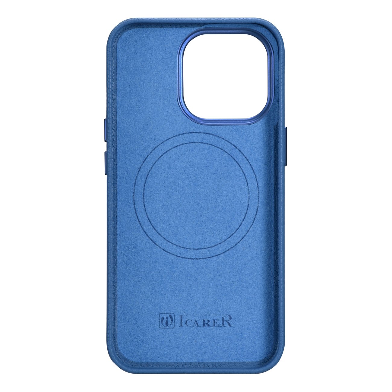 Pokrowiec etui skrzane iCarer Litchi Premium Leather Case jasnoniebieskie APPLE iPhone 14 Pro / 3