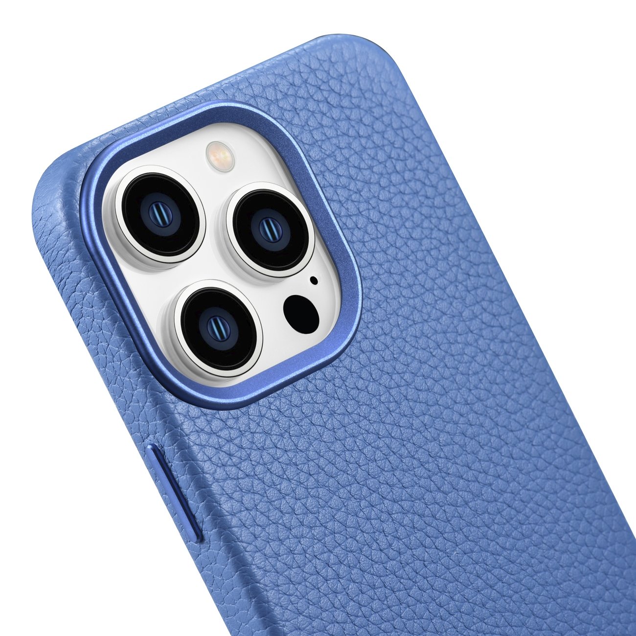 Pokrowiec etui skrzane iCarer Litchi Premium Leather Case jasnoniebieskie APPLE iPhone 14 Pro Max / 10