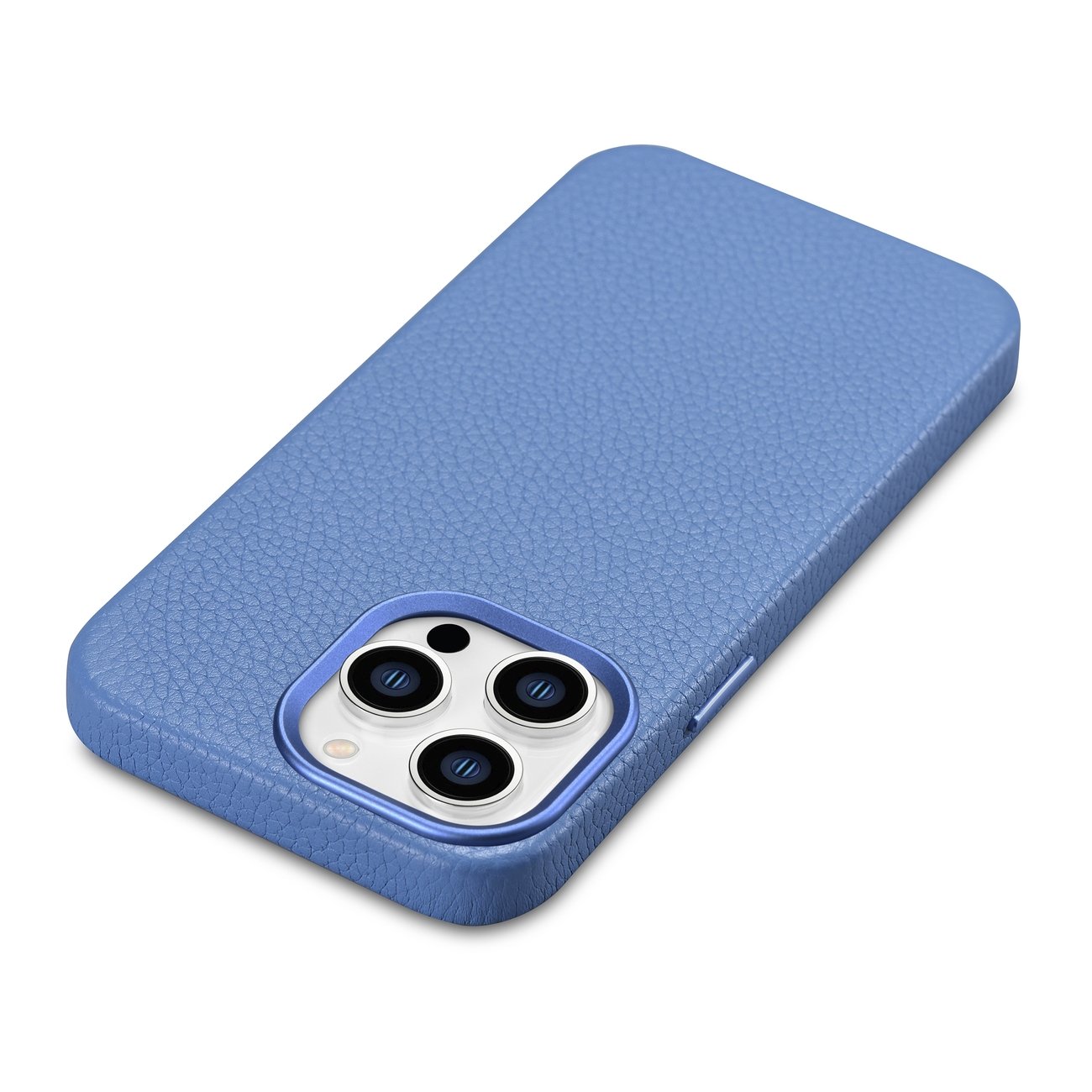Pokrowiec etui skrzane iCarer Litchi Premium Leather Case jasnoniebieskie APPLE iPhone 14 Pro Max / 12