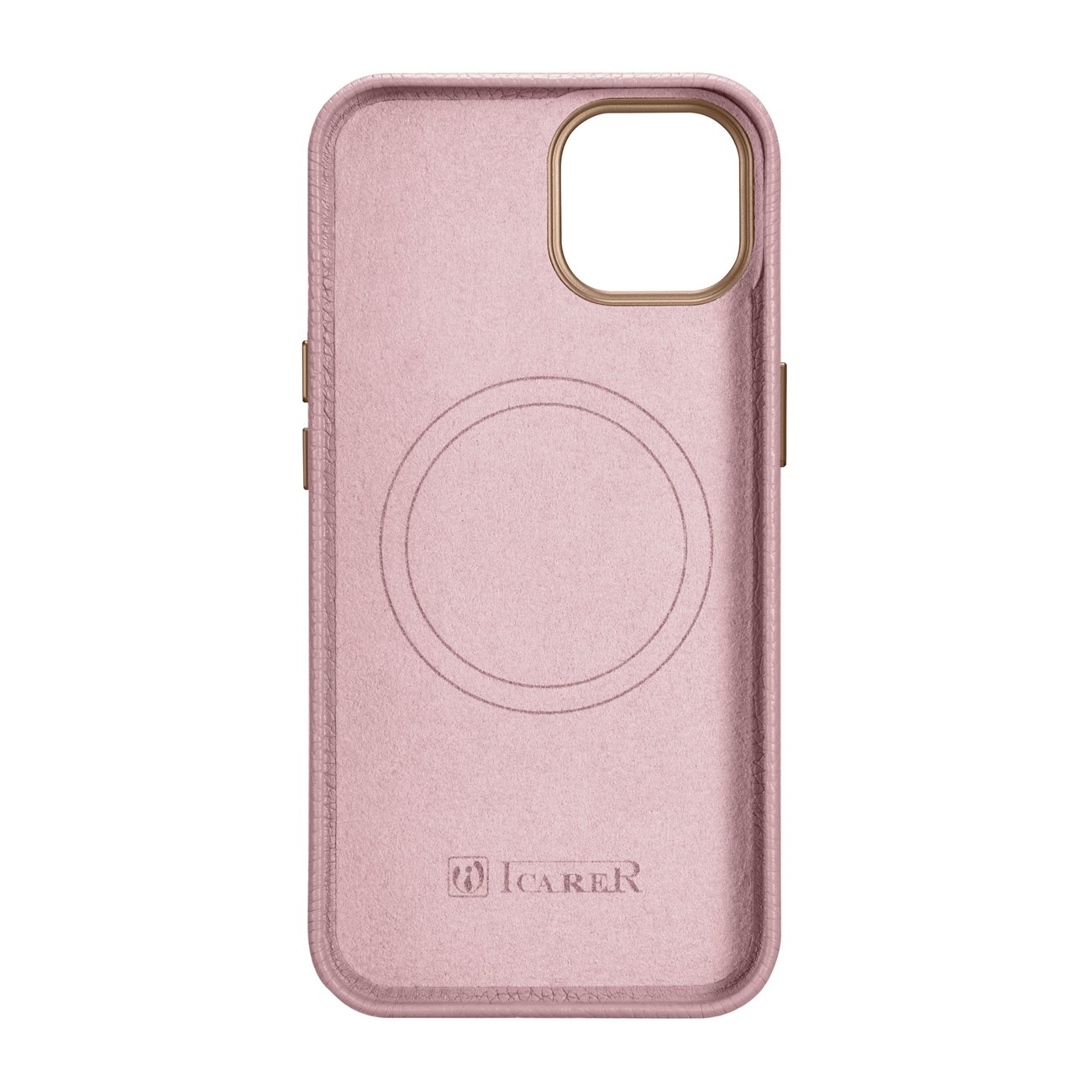 Pokrowiec etui skrzane iCarer Litchi Premium Leather Case rowe APPLE iPhone 14 / 4