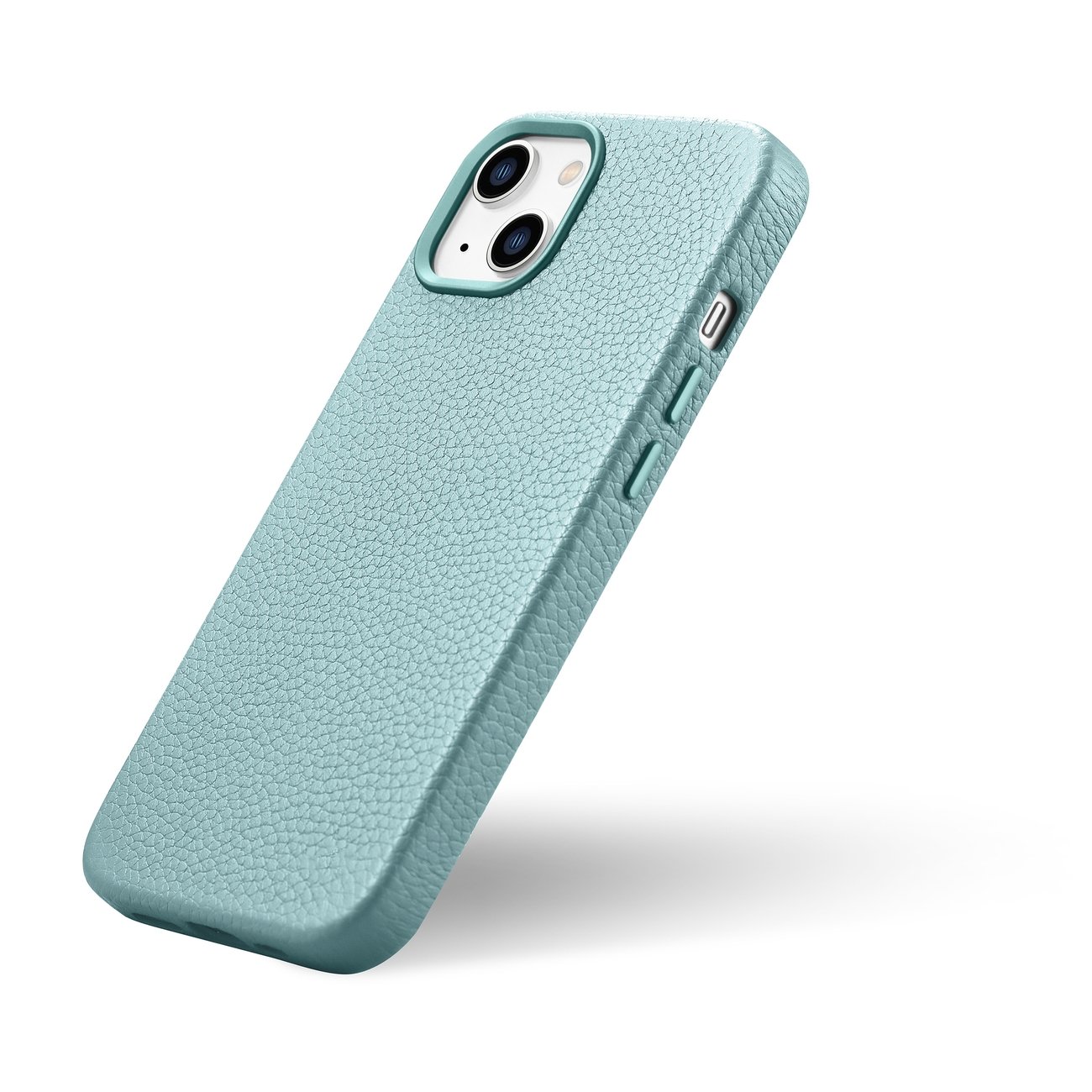 Pokrowiec etui skrzane iCarer Litchi Premium Leather Case zielone APPLE iPhone 14 / 9
