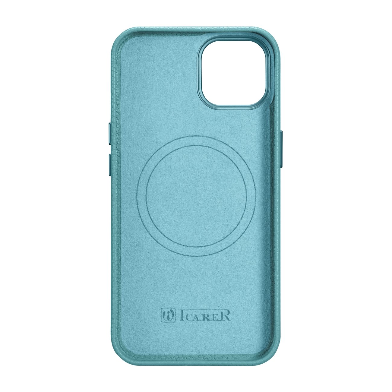 Pokrowiec etui skrzane iCarer Litchi Premium Leather Case zielone APPLE iPhone 14 Plus / 3