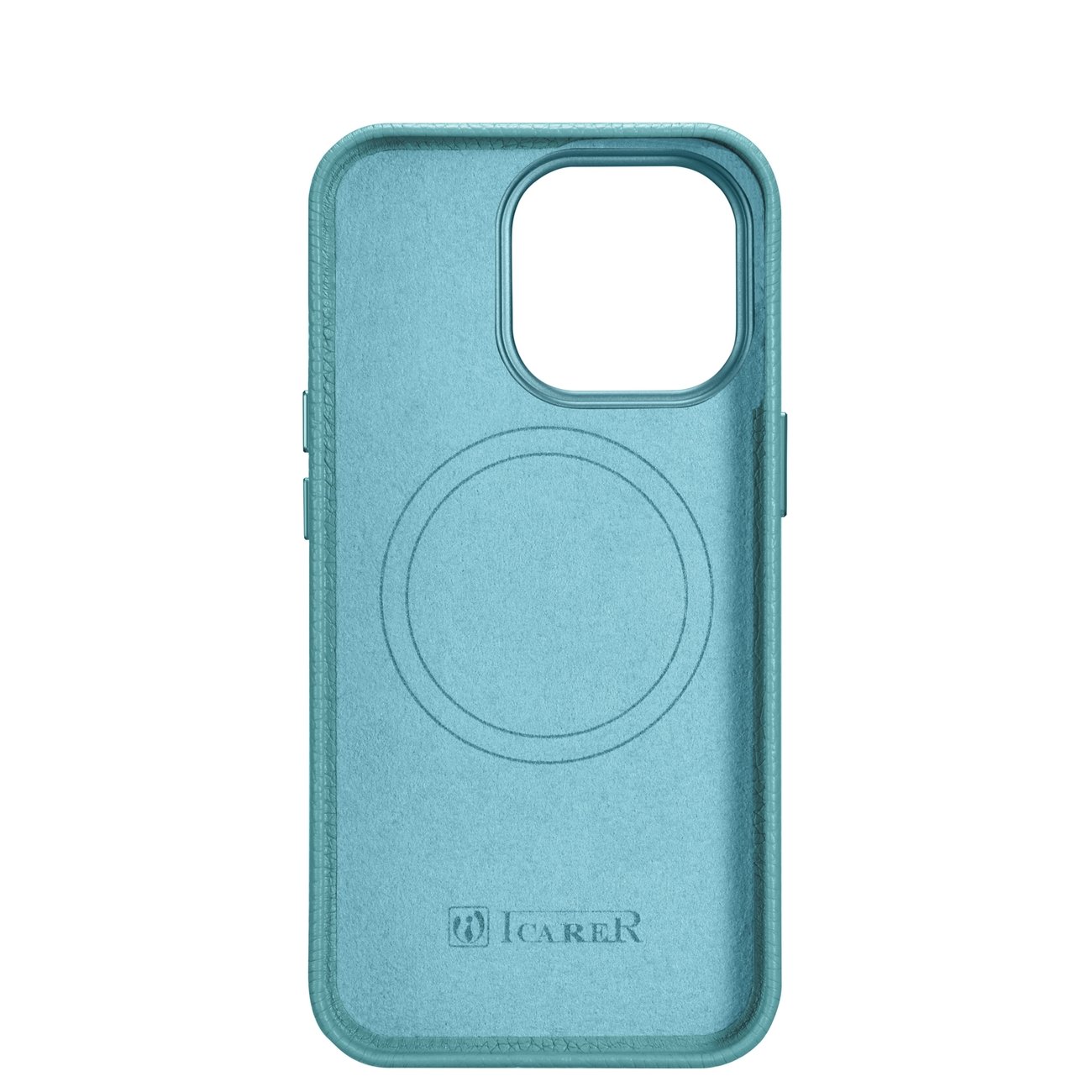 Pokrowiec etui skrzane iCarer Litchi Premium Leather Case zielone APPLE iPhone 14 Pro / 3