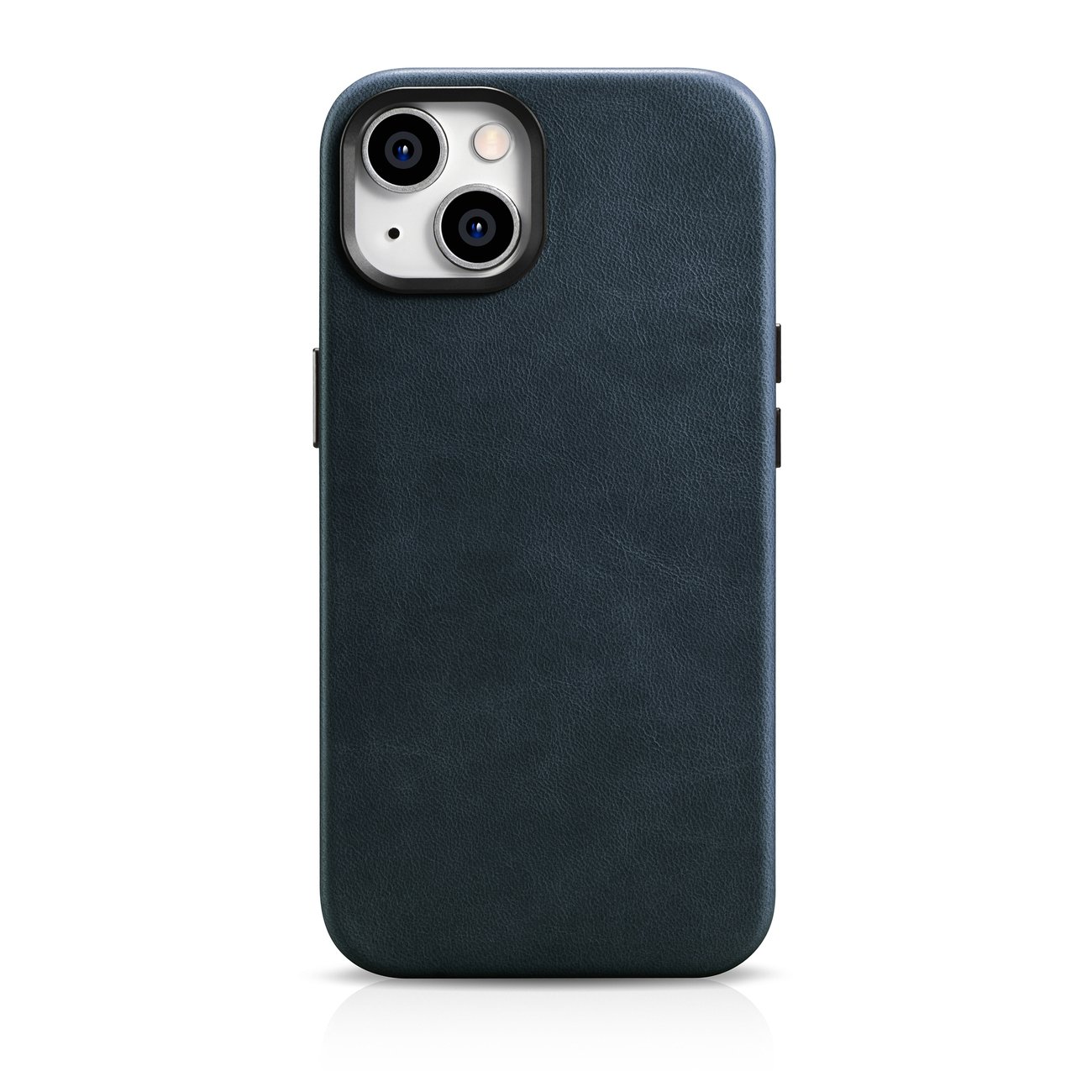 Pokrowiec etui skrzane iCarer Oil Wax Premium Leather Case ciemnoniebieskie APPLE iPhone 14