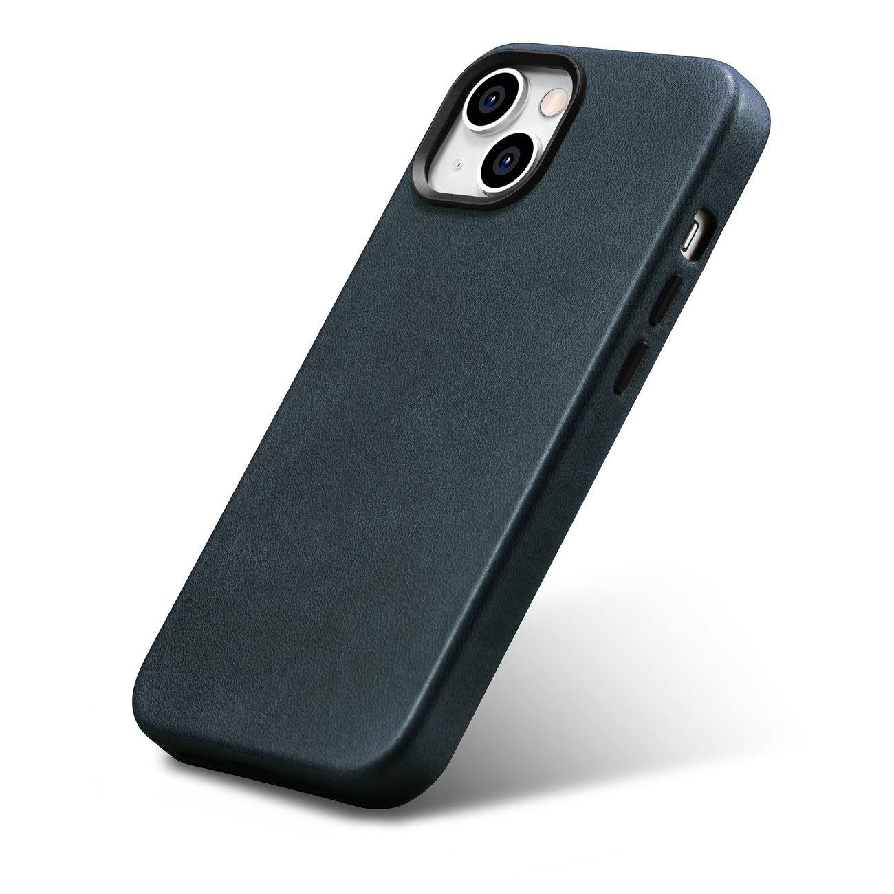Pokrowiec etui skrzane iCarer Oil Wax Premium Leather Case ciemnoniebieskie APPLE iPhone 14 / 6