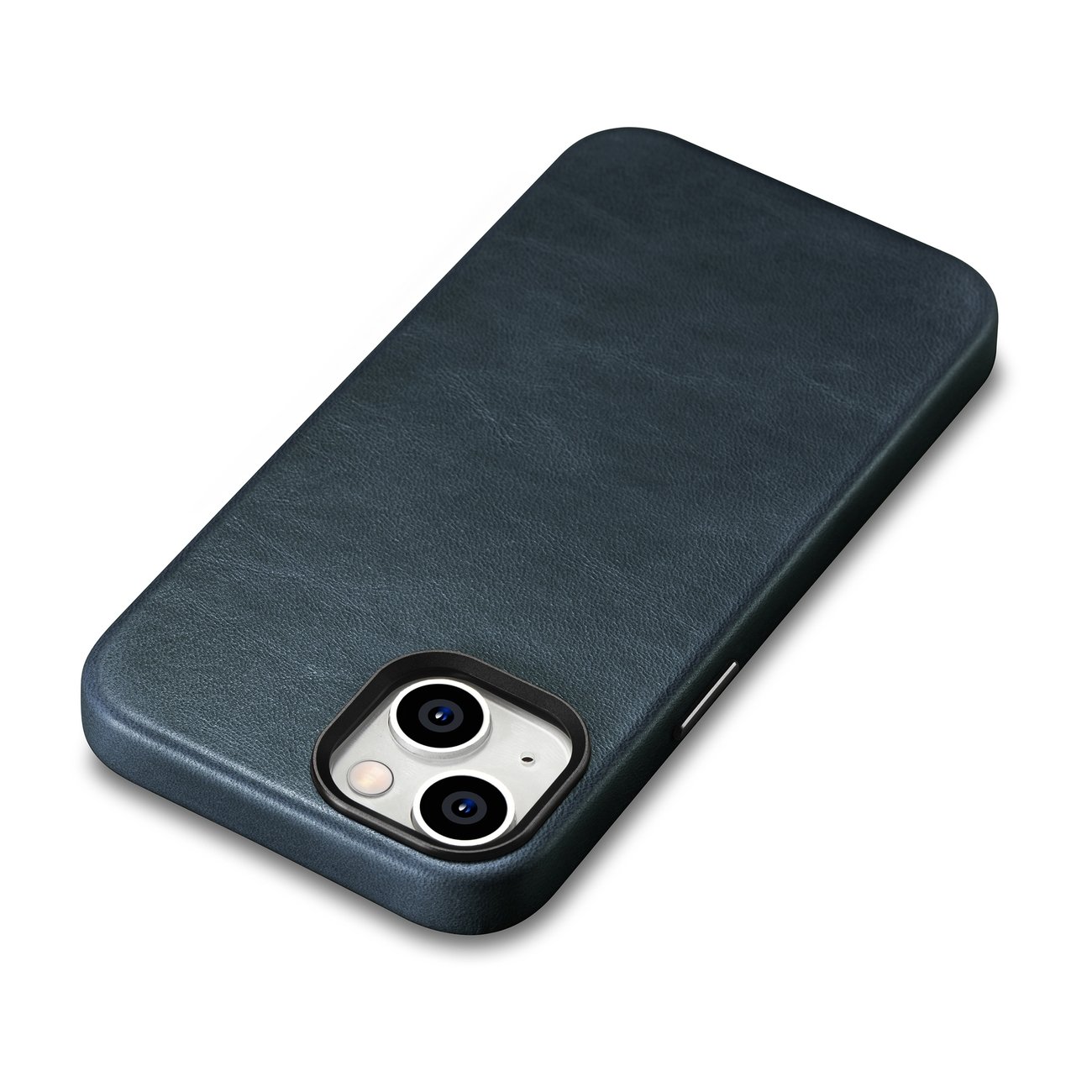 Pokrowiec etui skrzane iCarer Oil Wax Premium Leather Case ciemnoniebieskie APPLE iPhone 14 / 9