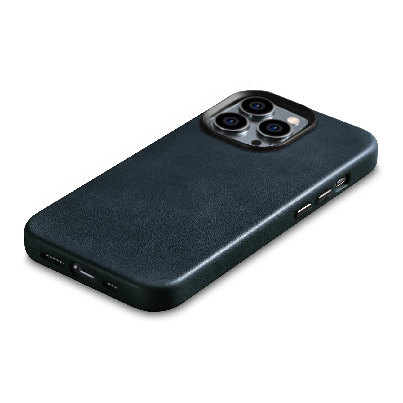 Pokrowiec etui skrzane iCarer Oil Wax Premium Leather Case ciemnoniebieskie APPLE iPhone 14 Pro / 10
