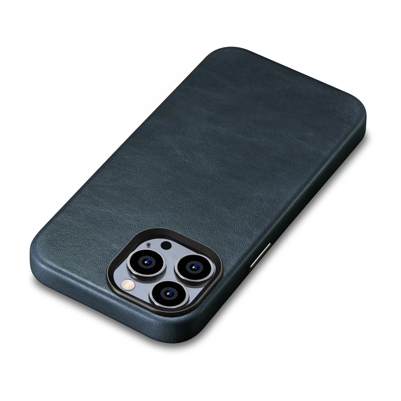 Pokrowiec etui skrzane iCarer Oil Wax Premium Leather Case ciemnoniebieskie APPLE iPhone 14 Pro / 9