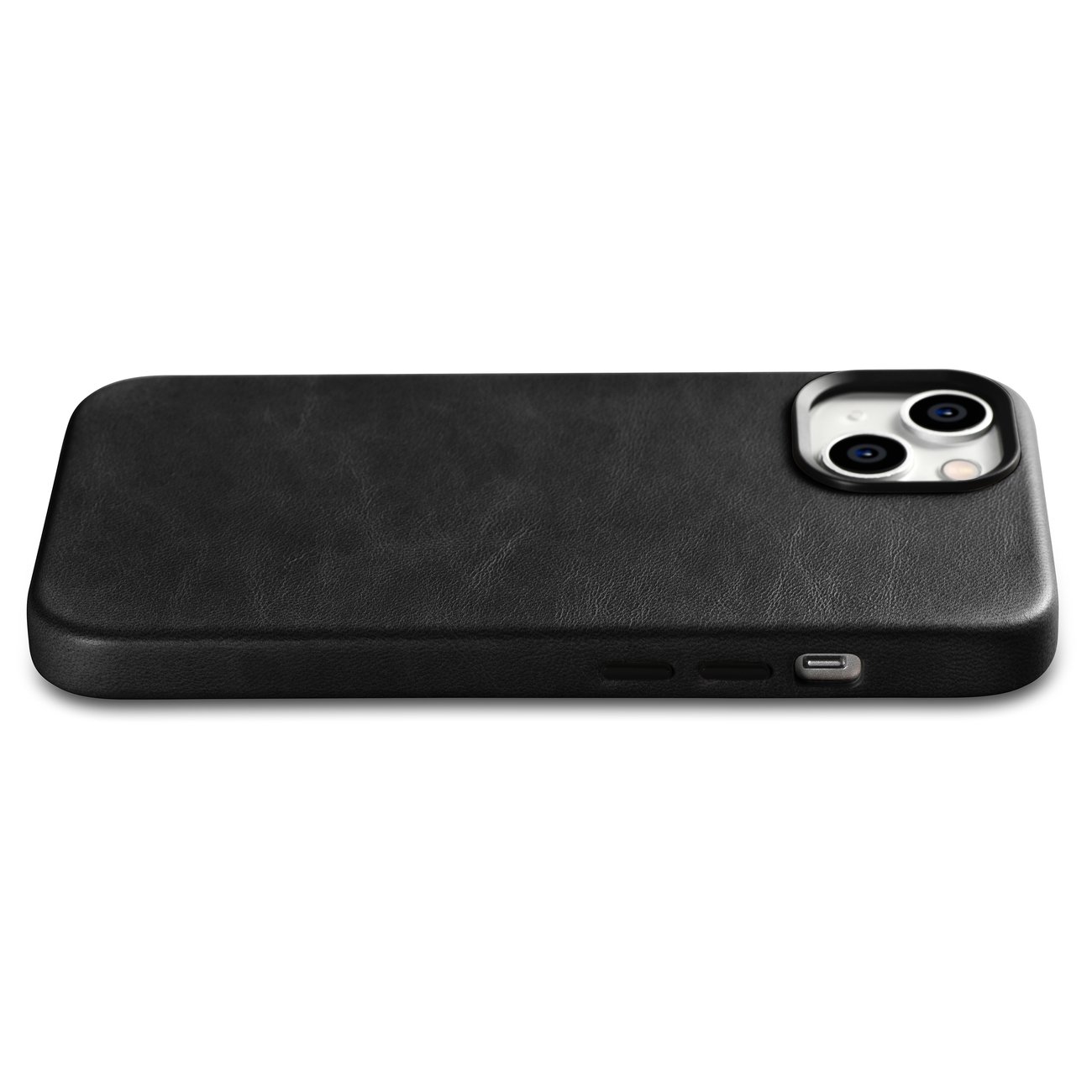 Pokrowiec etui skrzane iCarer Oil Wax Premium Leather Case czarne APPLE iPhone 14 / 12
