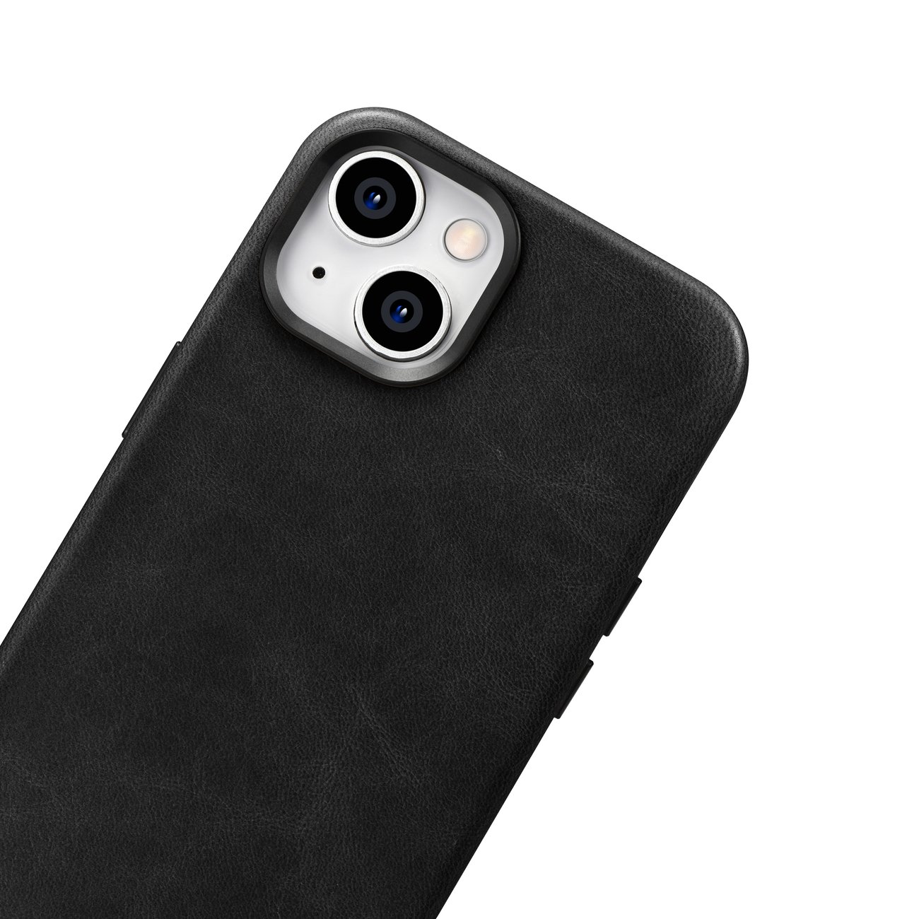 Pokrowiec etui skrzane iCarer Oil Wax Premium Leather Case czarne APPLE iPhone 14 / 8