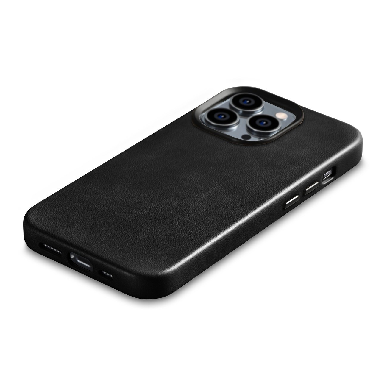 Pokrowiec etui skrzane iCarer Oil Wax Premium Leather Case czarne APPLE iPhone 14 Pro Max / 10