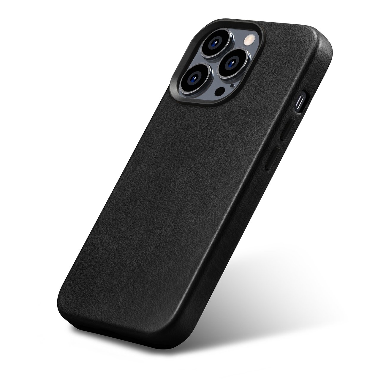 Pokrowiec etui skrzane iCarer Oil Wax Premium Leather Case czarne APPLE iPhone 14 Pro Max / 6
