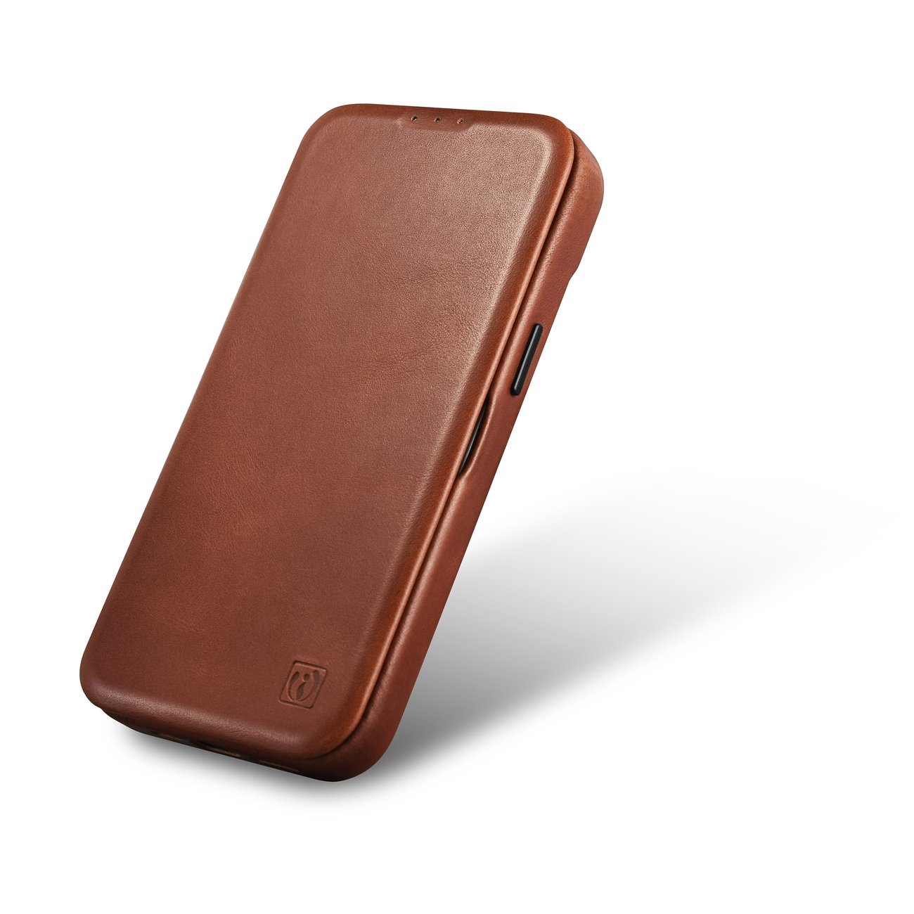 Pokrowiec etui skrzane z klapk iCarer CE Oil Wax Premium Leather Folio Case brzowe APPLE iPhone 14 / 7