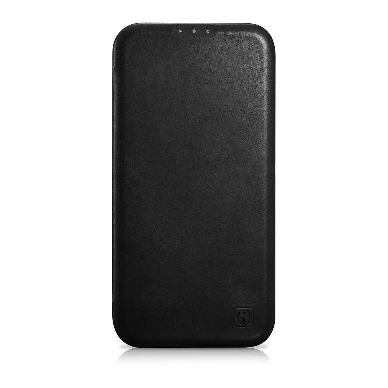 Pokrowiec etui skrzane z klapk iCarer CE Oil Wax Premium Leather Folio Case czarne APPLE iPhone 14 / 2