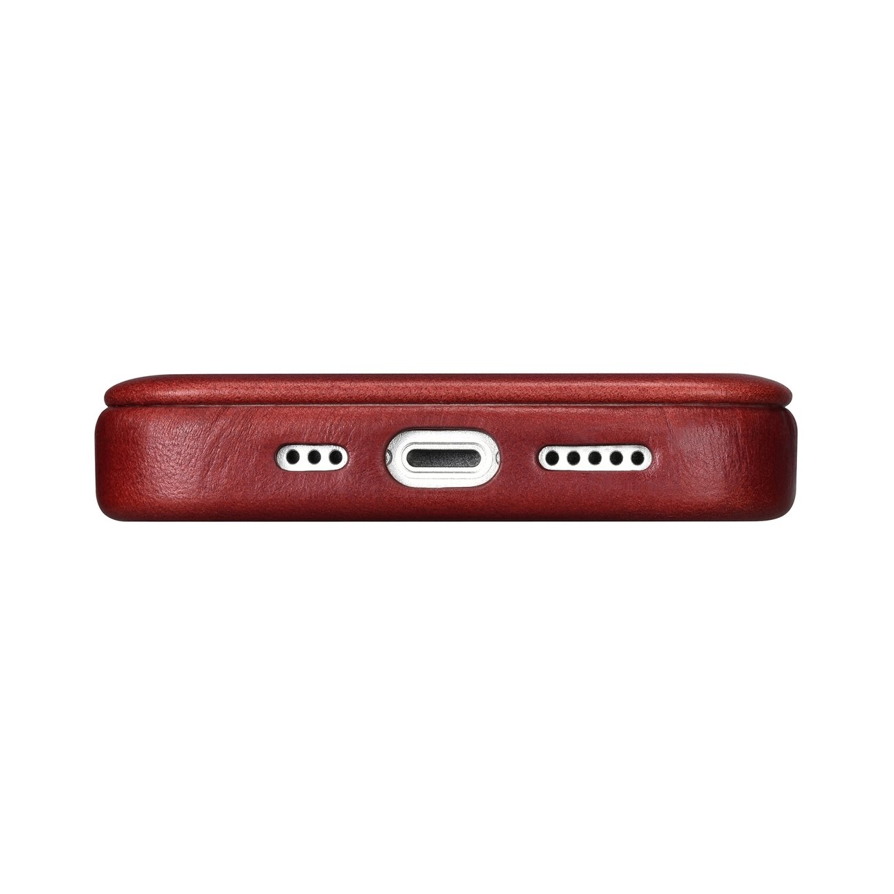 Pokrowiec etui skrzane z klapk iCarer CE Oil Wax Premium Leather Folio Case czerwone APPLE iPhone 14 / 11