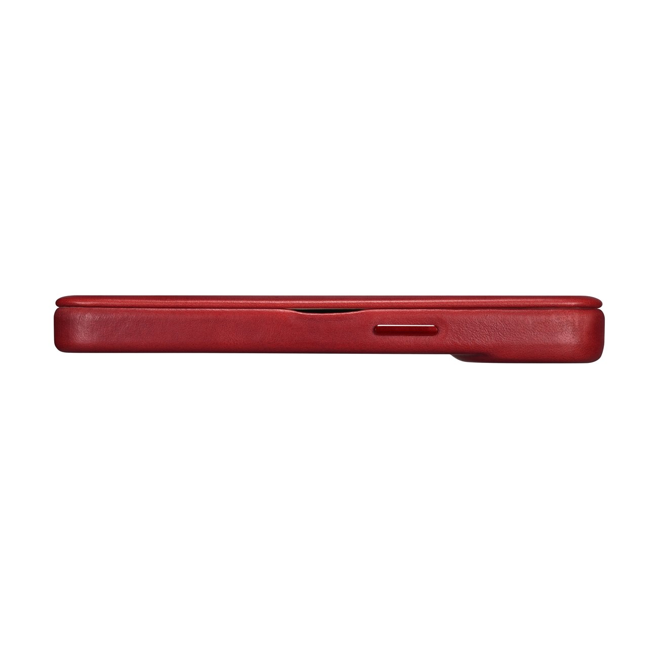 Pokrowiec etui skrzane z klapk iCarer CE Oil Wax Premium Leather Folio Case czerwone APPLE iPhone 14 / 12