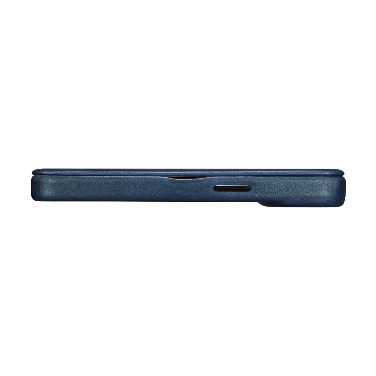 Pokrowiec etui skrzane z klapk iCarer CE Oil Wax Premium Leather Folio Case niebieskie APPLE iPhone 14 / 12