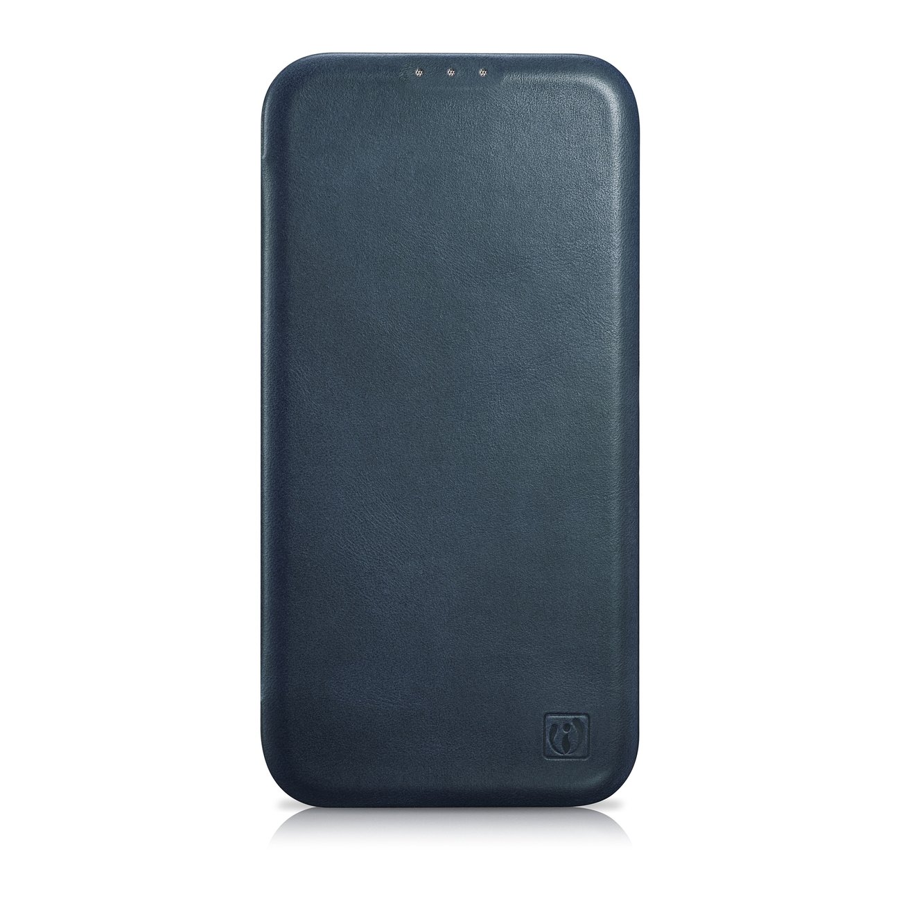 Pokrowiec etui skrzane z klapk iCarer CE Oil Wax Premium Leather Folio Case niebieskie APPLE iPhone 14 / 2