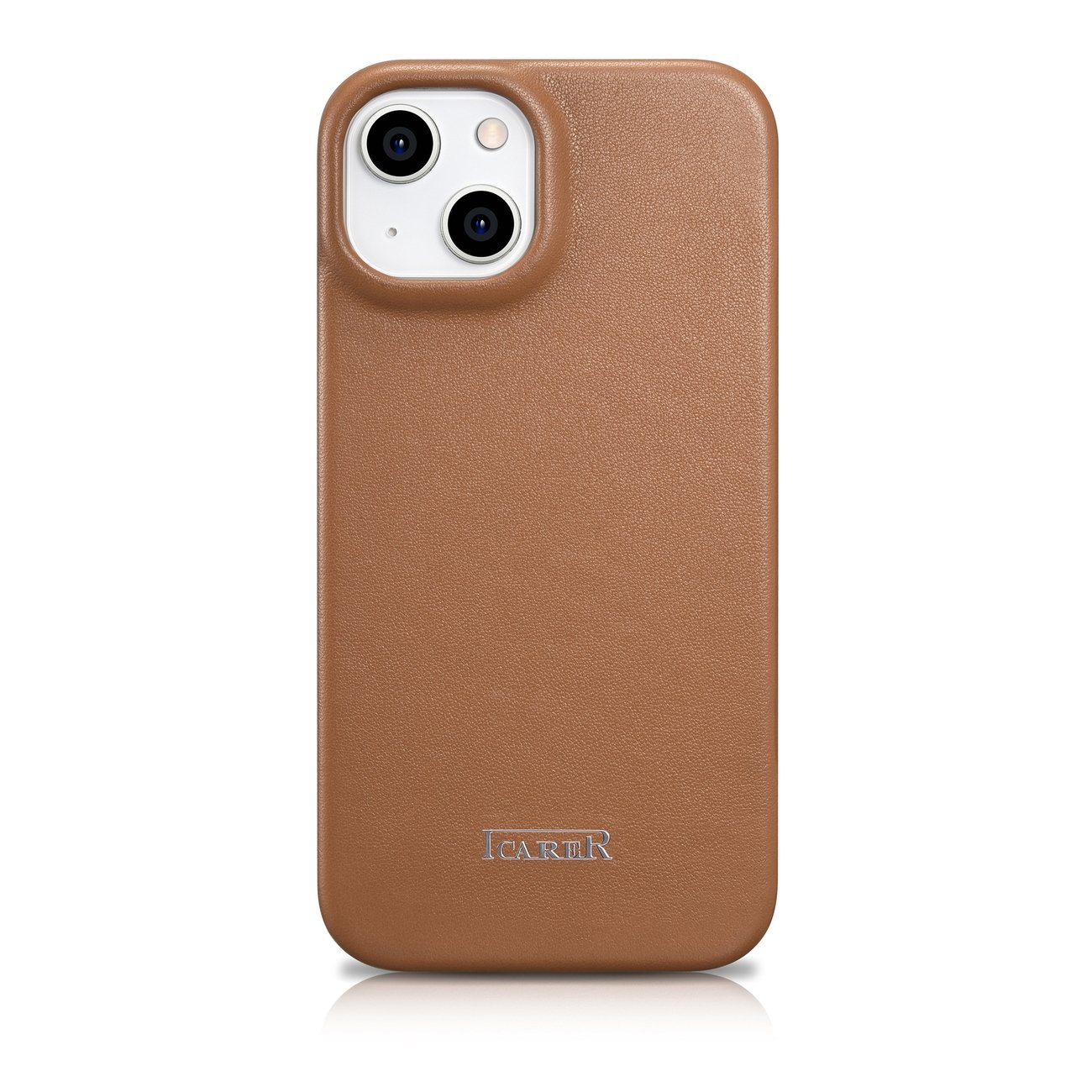 Pokrowiec etui skrzane z klapk iCarer CE Premium Leather Folio Case brzowe APPLE iPhone 14 Plus / 4