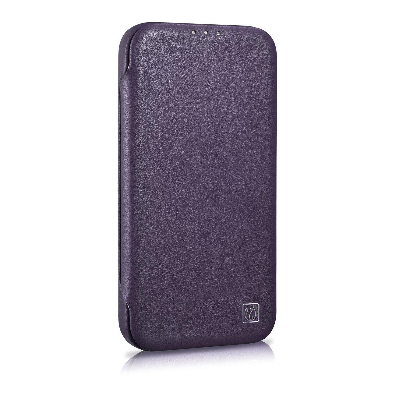 Pokrowiec etui skrzane z klapk iCarer CE Premium Leather Folio Case ciemnofioletowe APPLE iPhone 14 Plus / 5