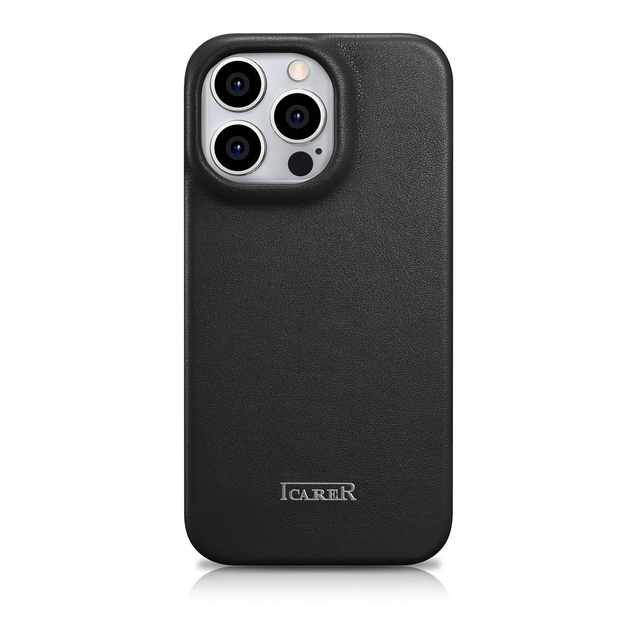 Pokrowiec etui skrzane z klapk iCarer CE Premium Leather Folio Case czarne APPLE iPhone 14 Pro Max / 3